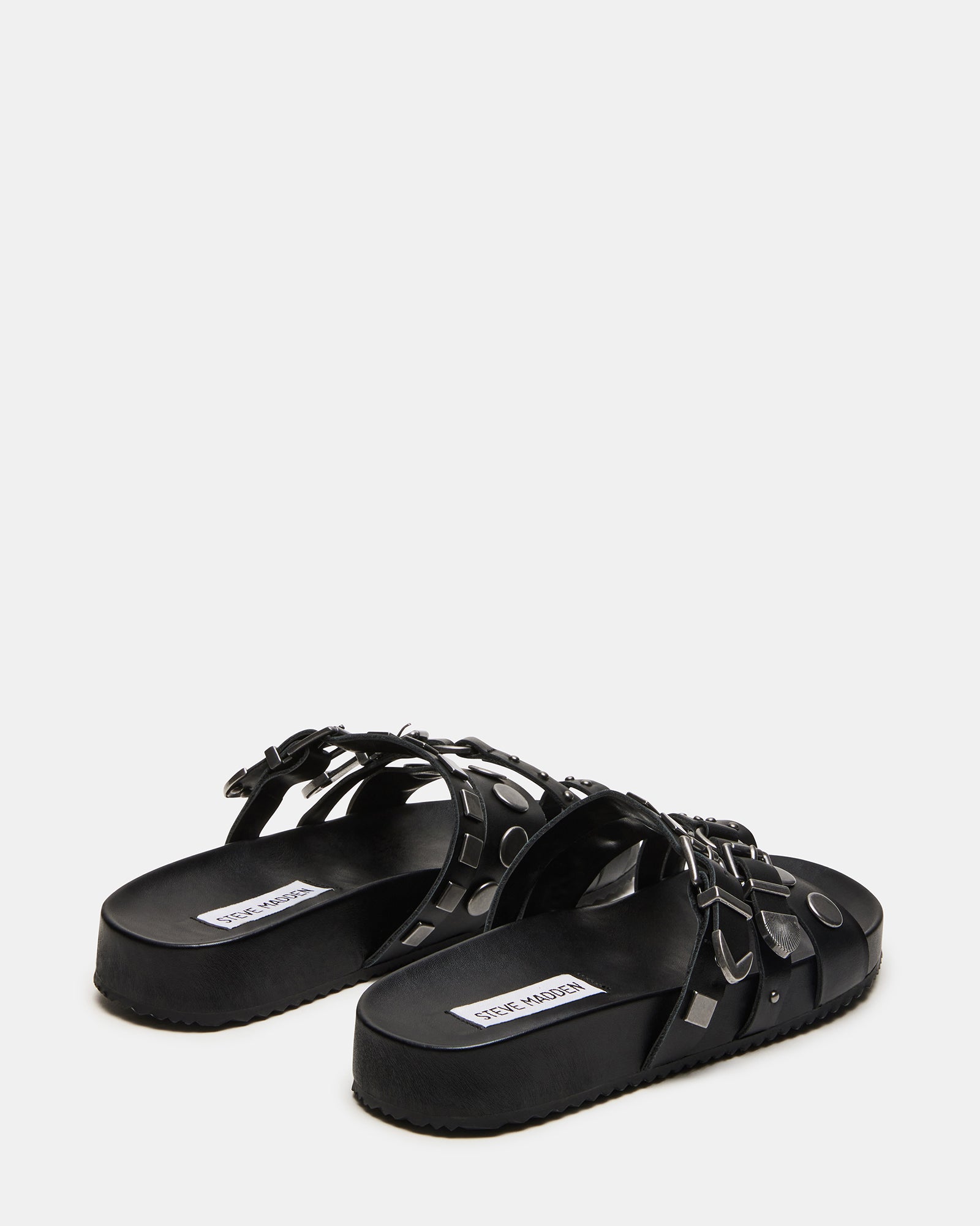 CYRUS Studded Black Slides - Fashion Must-Have
