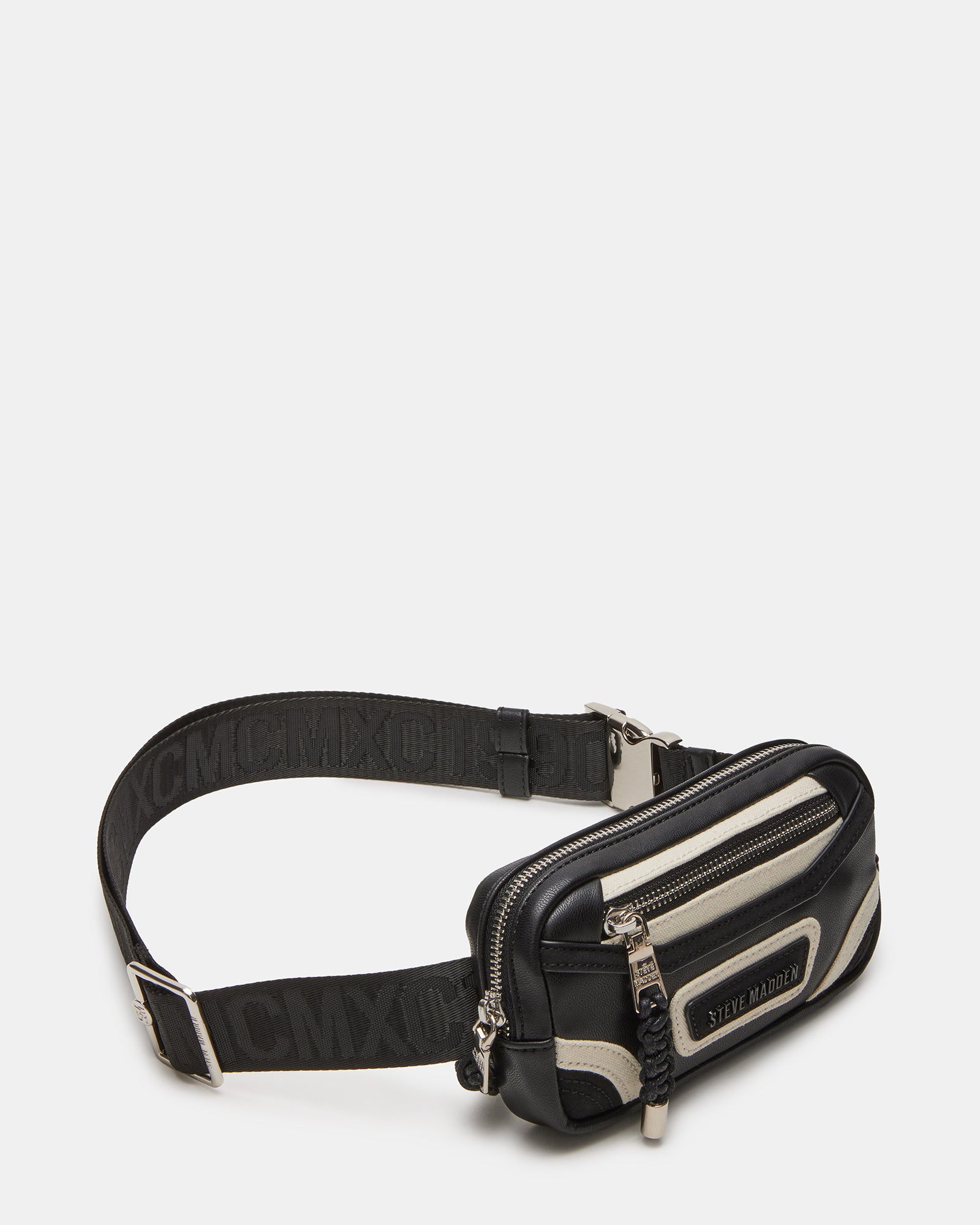 Madrid Black/White Stylish Belt Bag