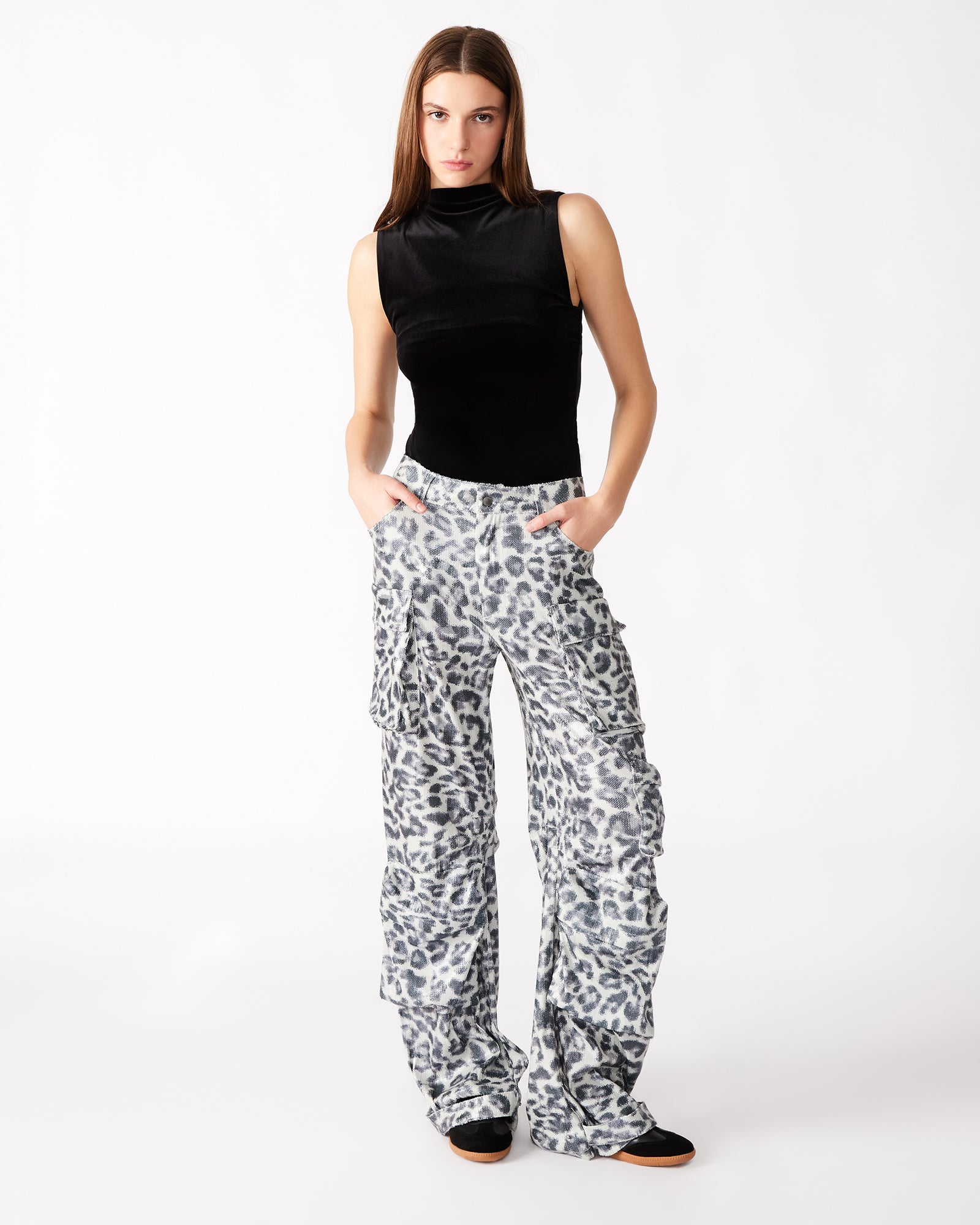 Stunning DUO Sequin Leopard Cargo Pants