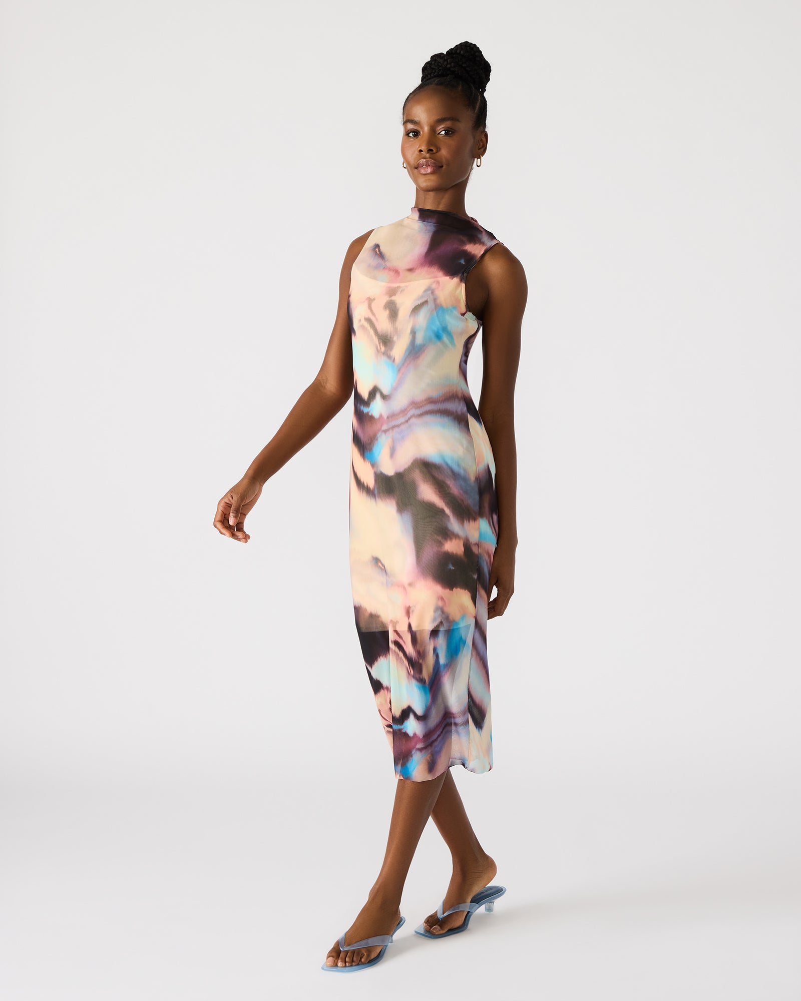 Stunning SIDRA Multi Tie-Dye Midi Dress