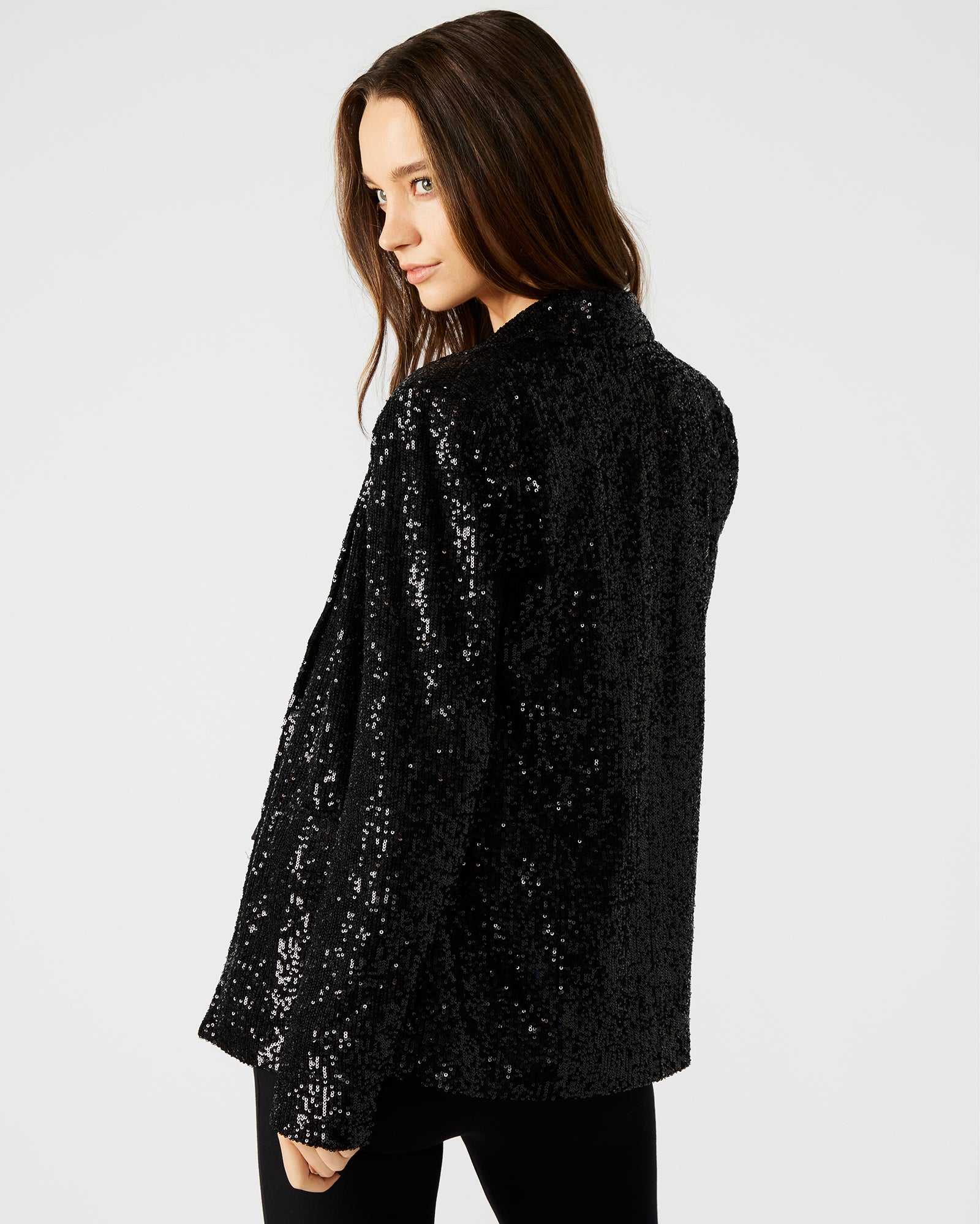 PAYTON SEQUIN BLAZER - Stunning Black