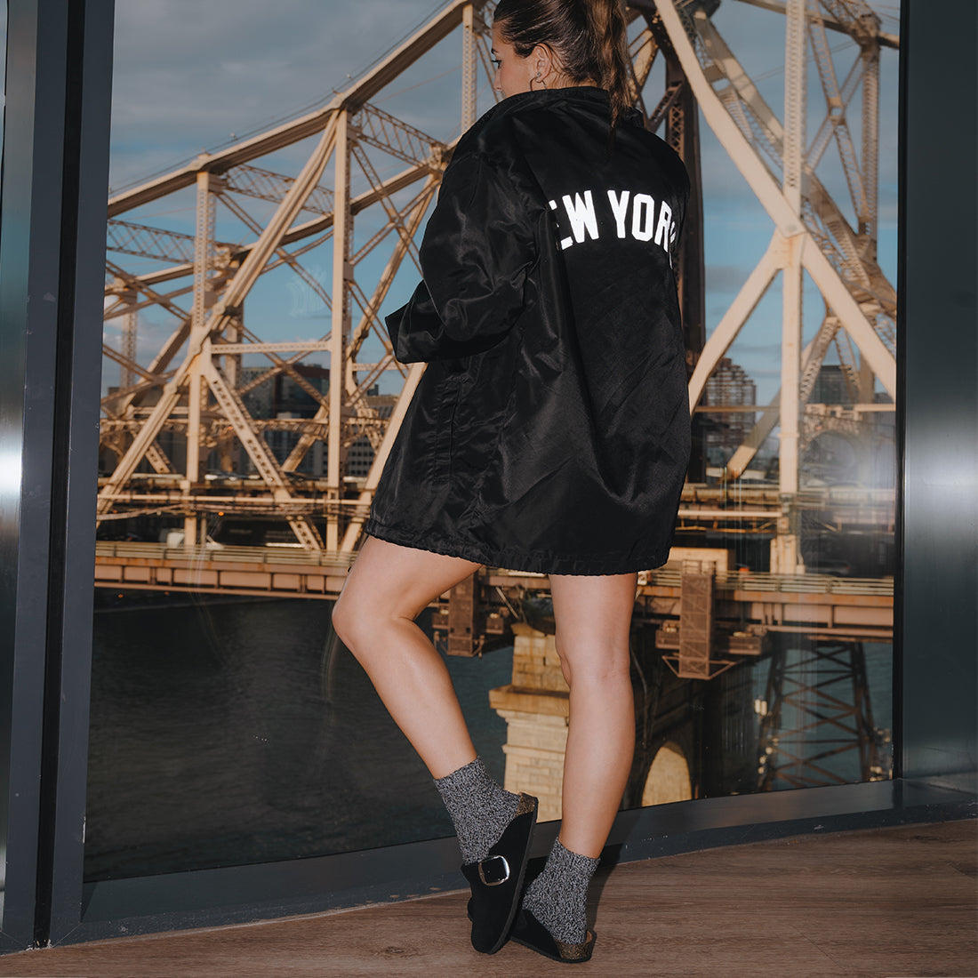 Revamped Small Social Black Suede Clogs