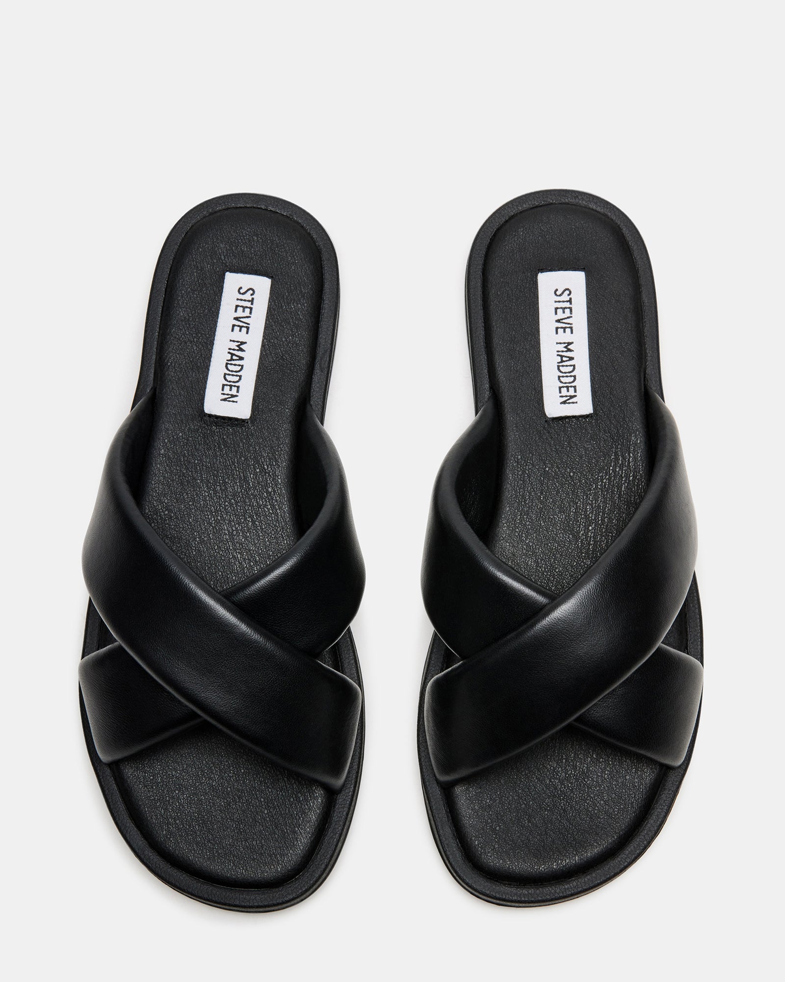 KLARKE Black Leather Slide Sandals - A Stylish Comfort Essential