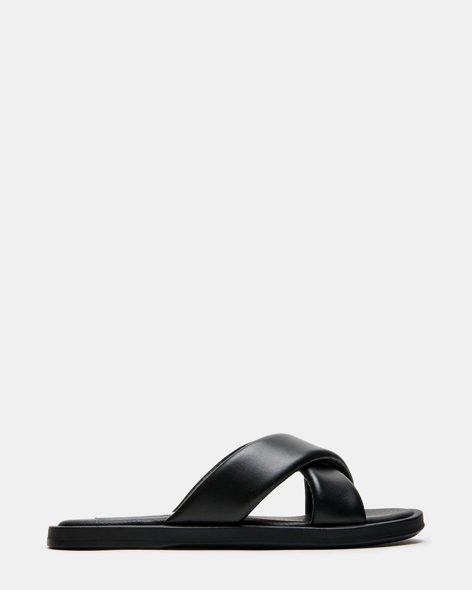 KLARKE Black Leather Slide Sandals - A Stylish Comfort Essential
