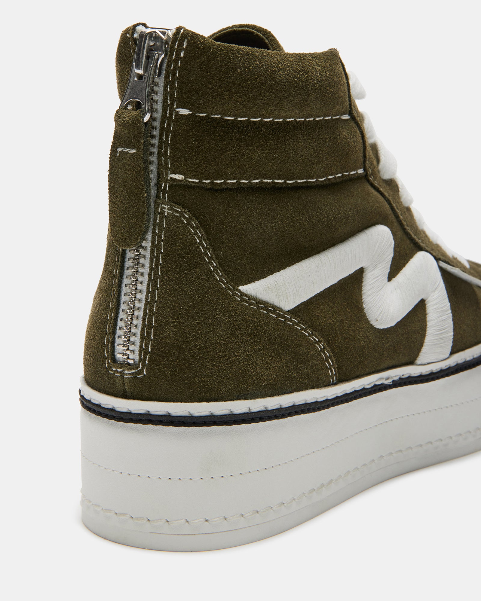 DECKY OLIVE High-Top Flatform Sneakers