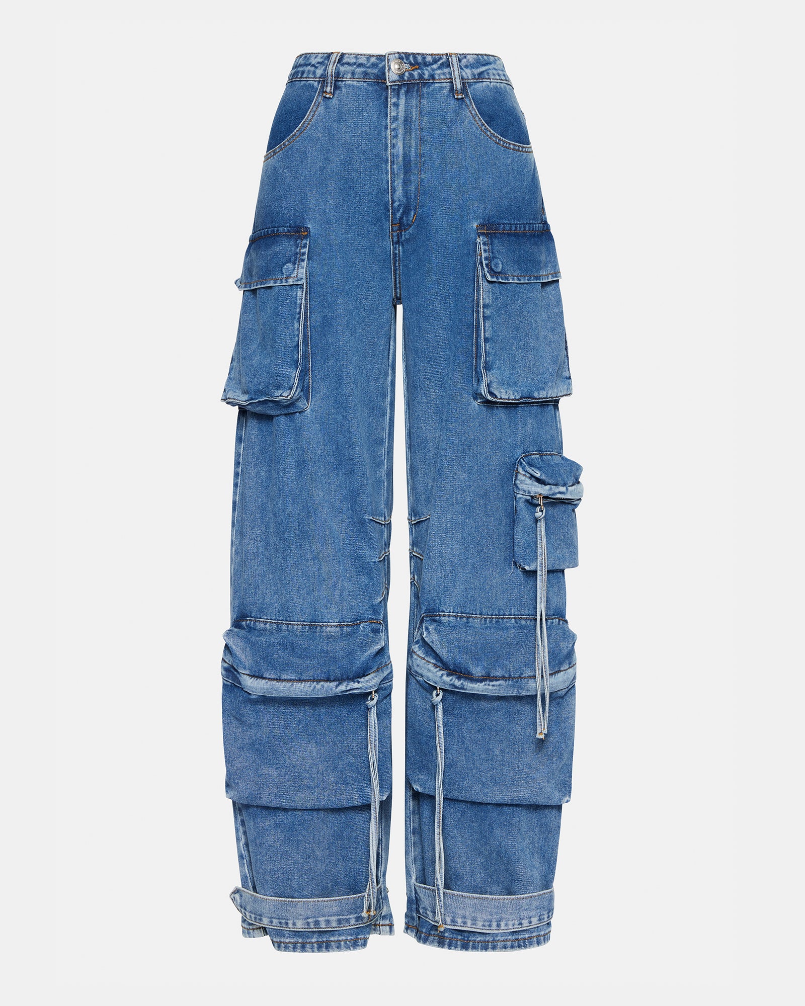 DUO Medium Denim Cargo Pant - Stylish and Versatile