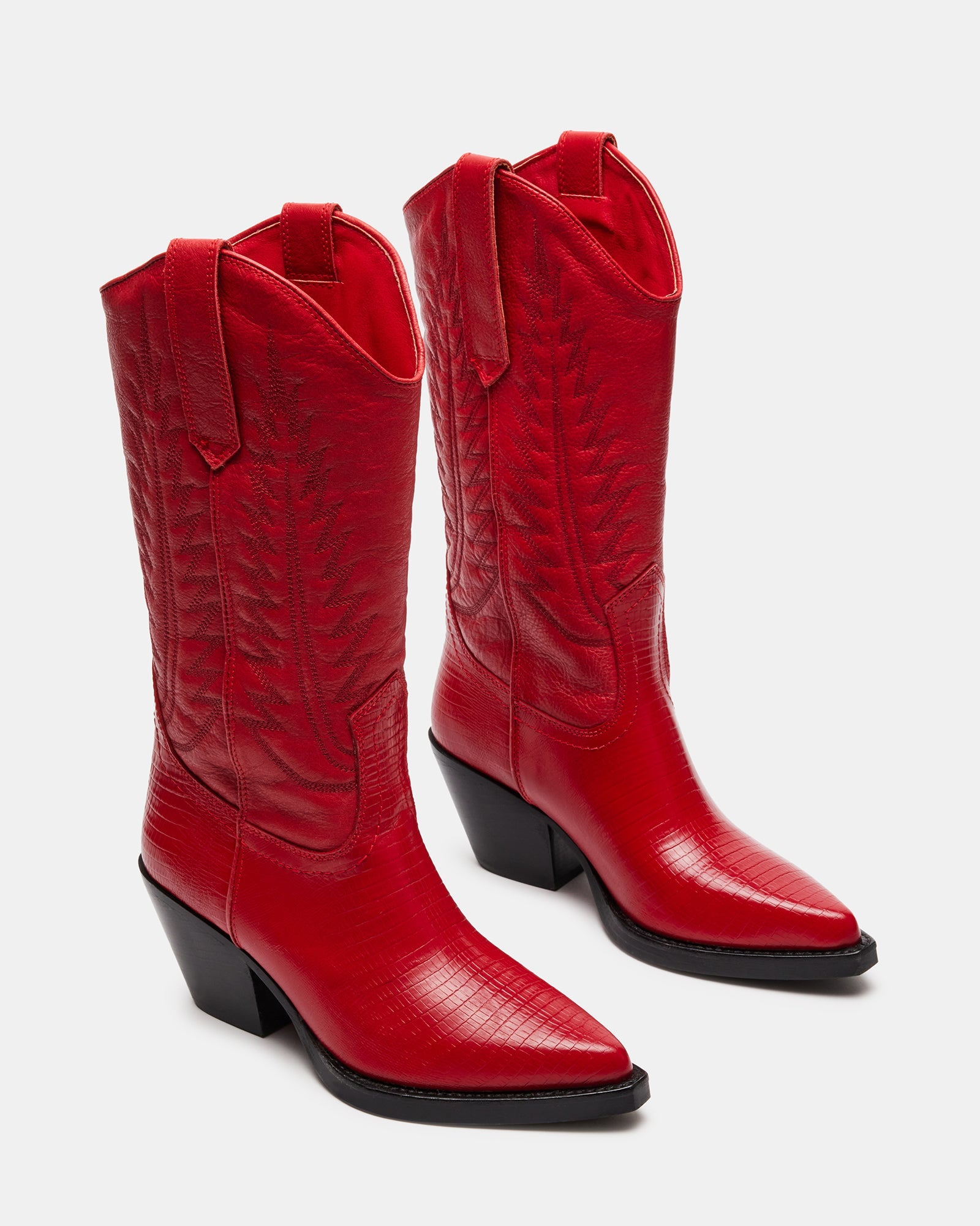 HUNTIN Red Leather - Small Rebooted: The Ultimate Cowboy Boot Revival