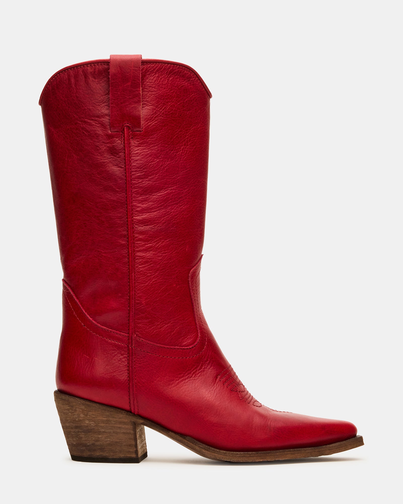 Albany Red Leather Western Boots - A Timeless Classic
