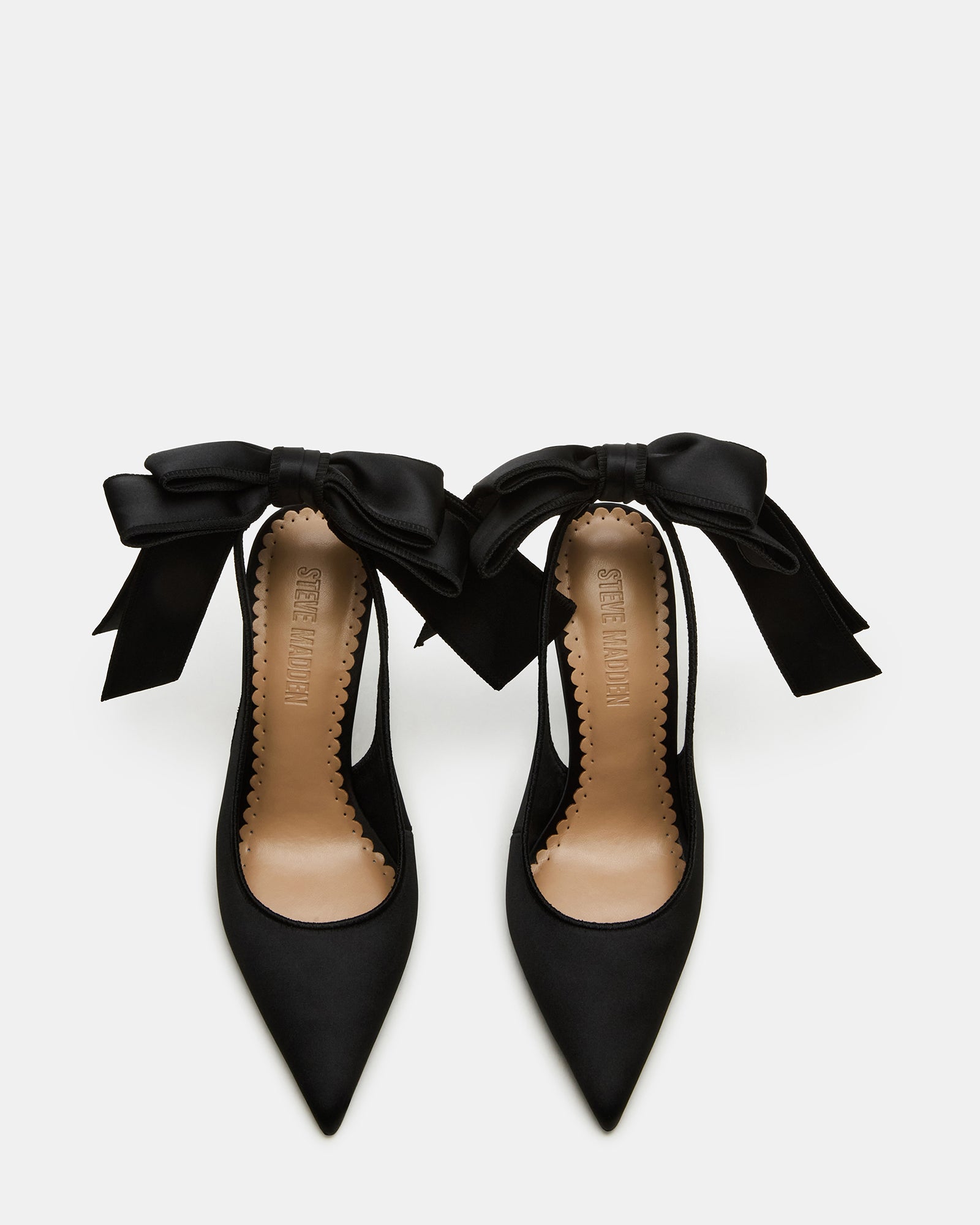 Gorgeous Black Satin Teacup Heels
