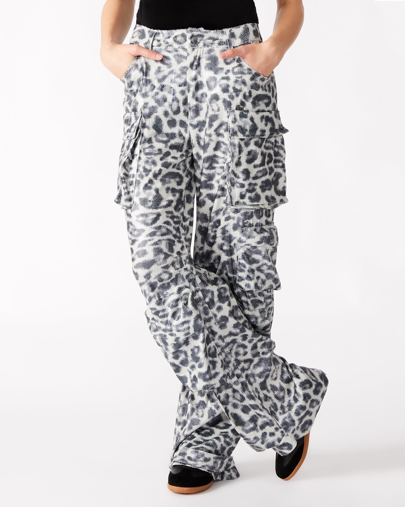 Stunning DUO Sequin Leopard Cargo Pants