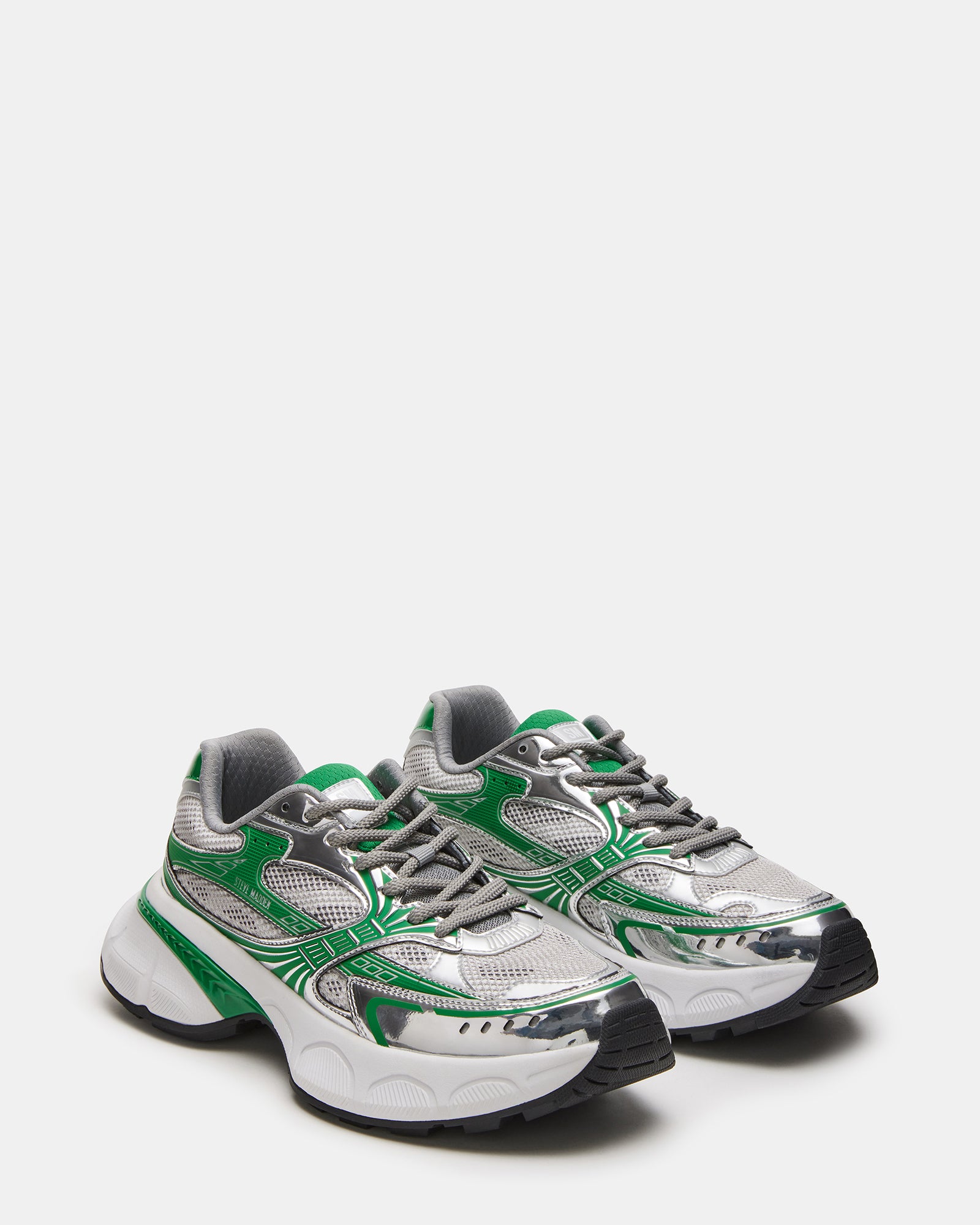 NEVIS Green Multi Fashion Lace - Up Sneakers