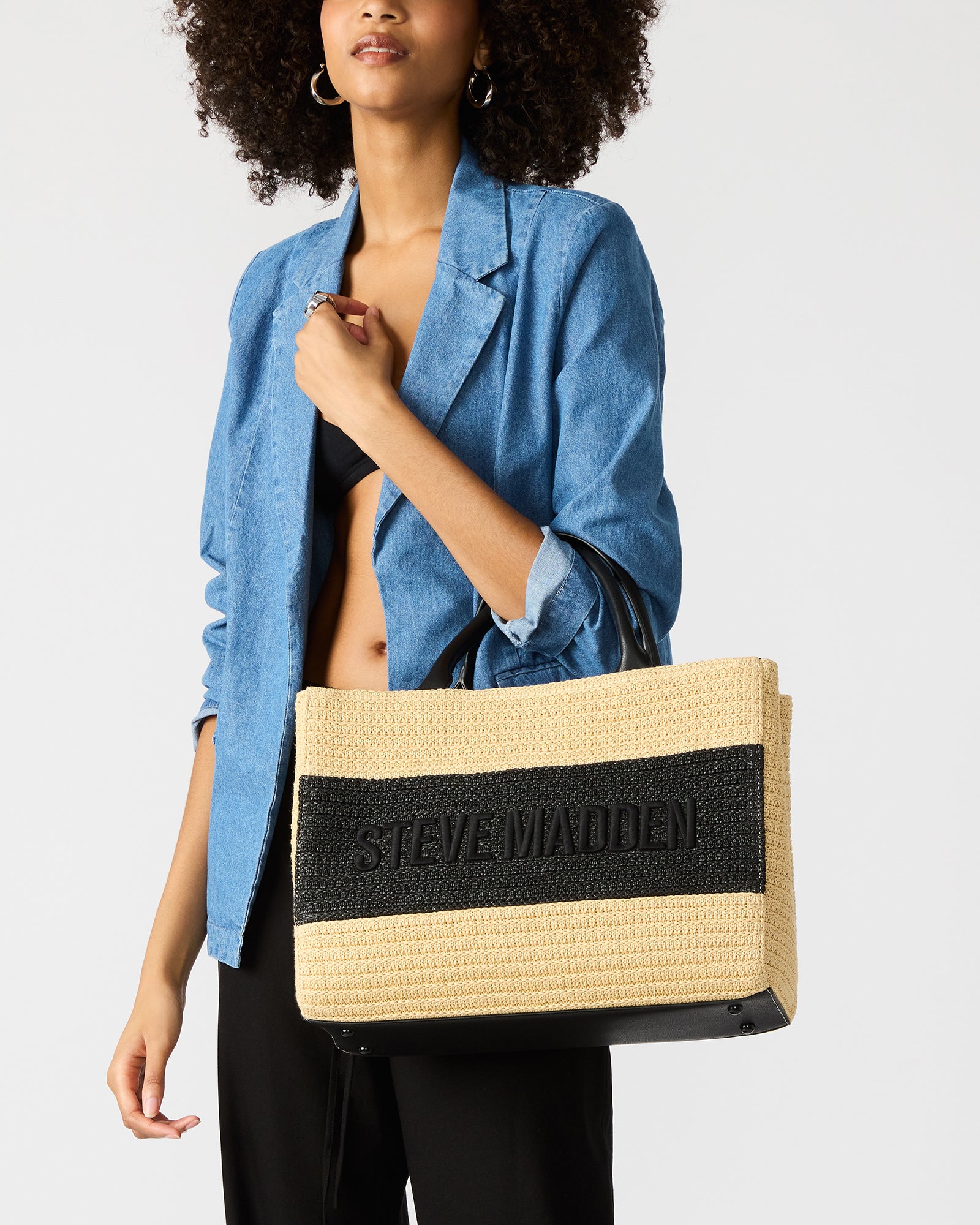 LOPEZ BLACK MULTI FASHION TOTE