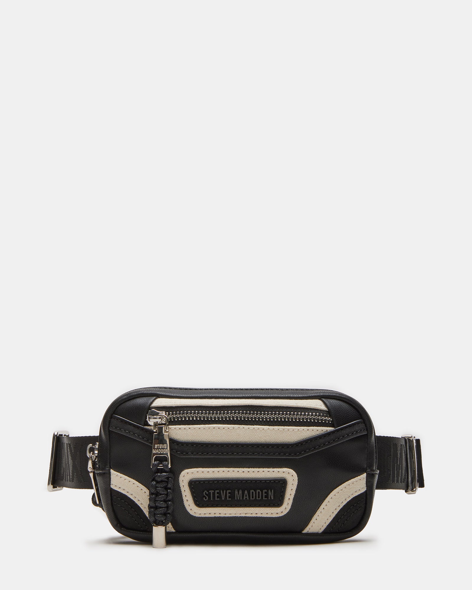Madrid Black/White Stylish Belt Bag