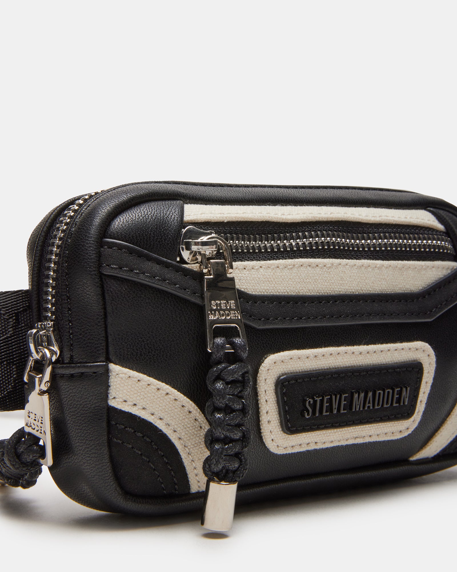 Madrid Black/White Stylish Belt Bag
