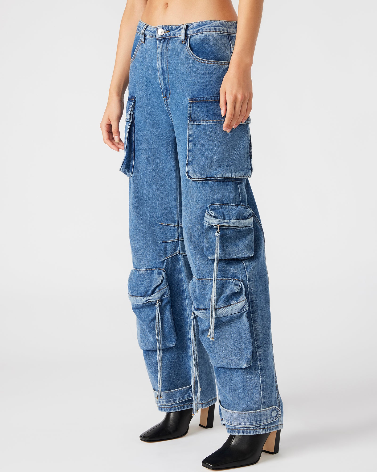 DUO Medium Denim Cargo Pant - Stylish and Versatile