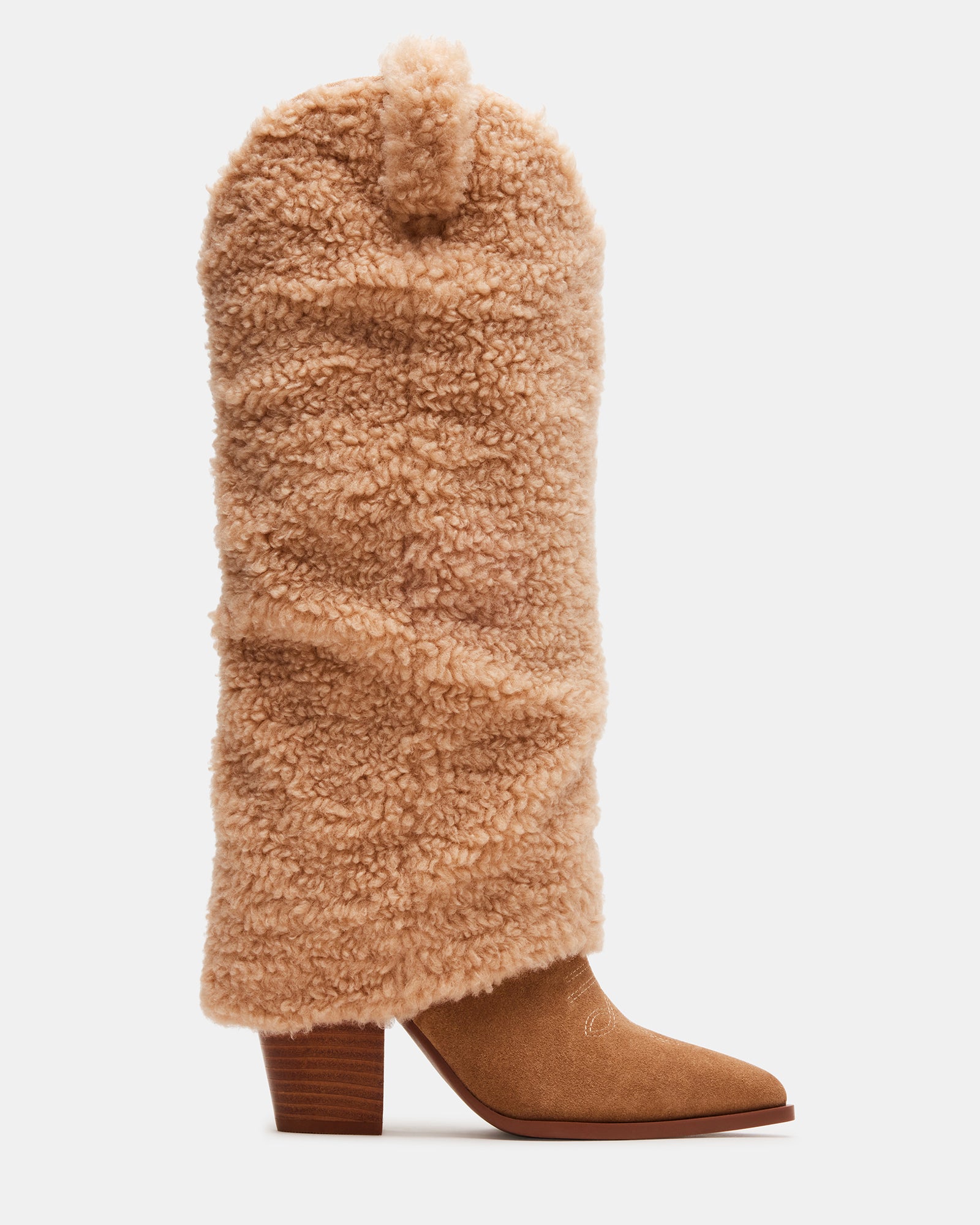 Lassy Tan Multi Western Knee Boots - Fashionable & Stylish