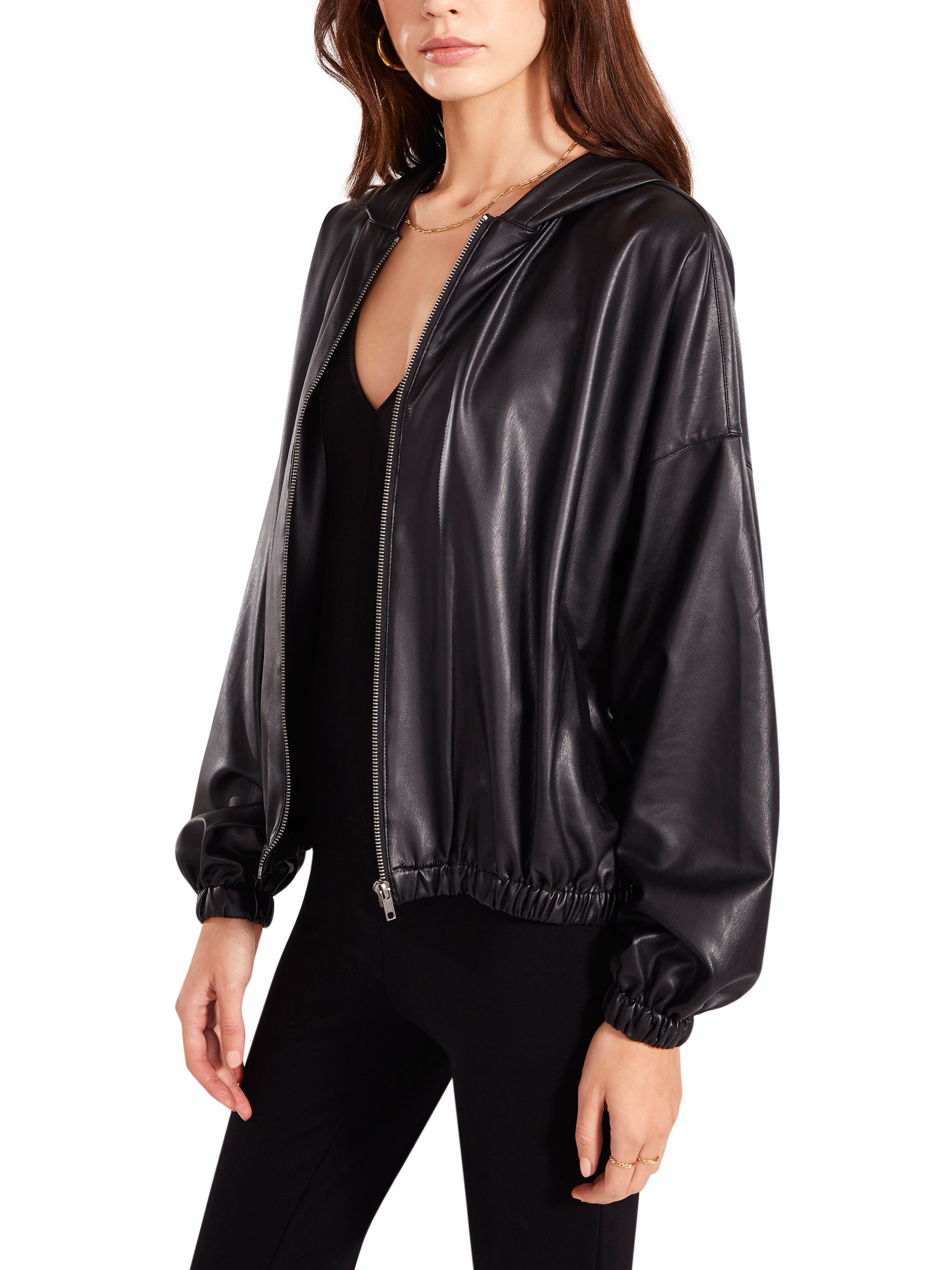 Rebooted Black Faux Chill Hoodie - Small