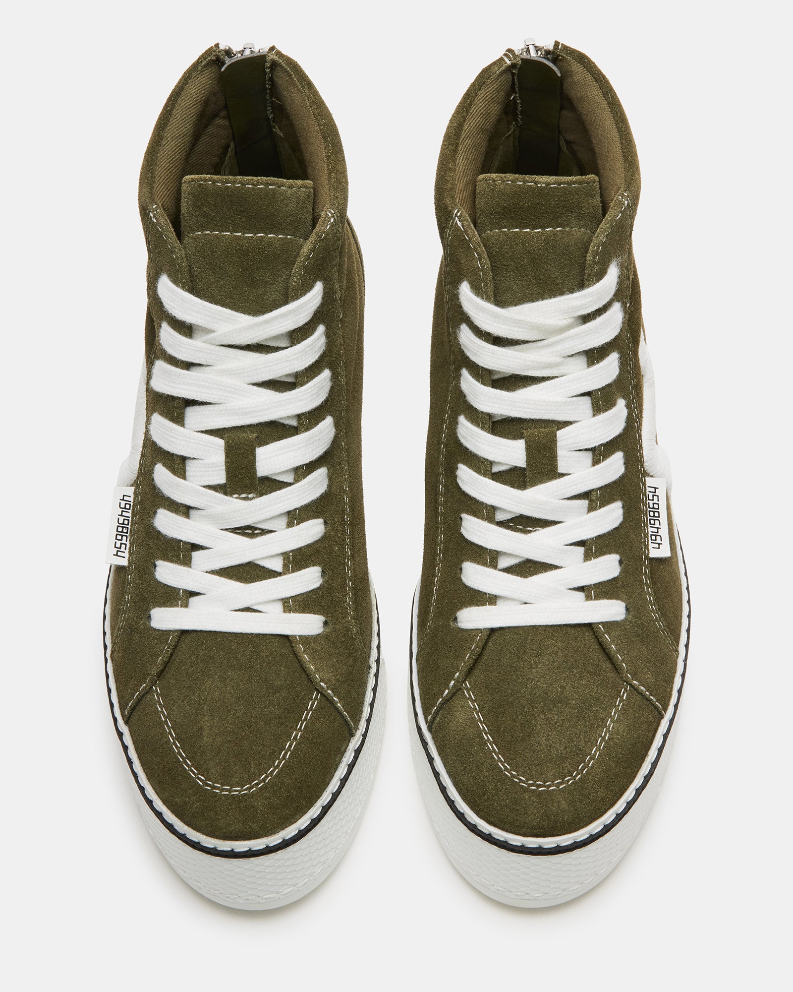DECKY OLIVE High-Top Flatform Sneakers