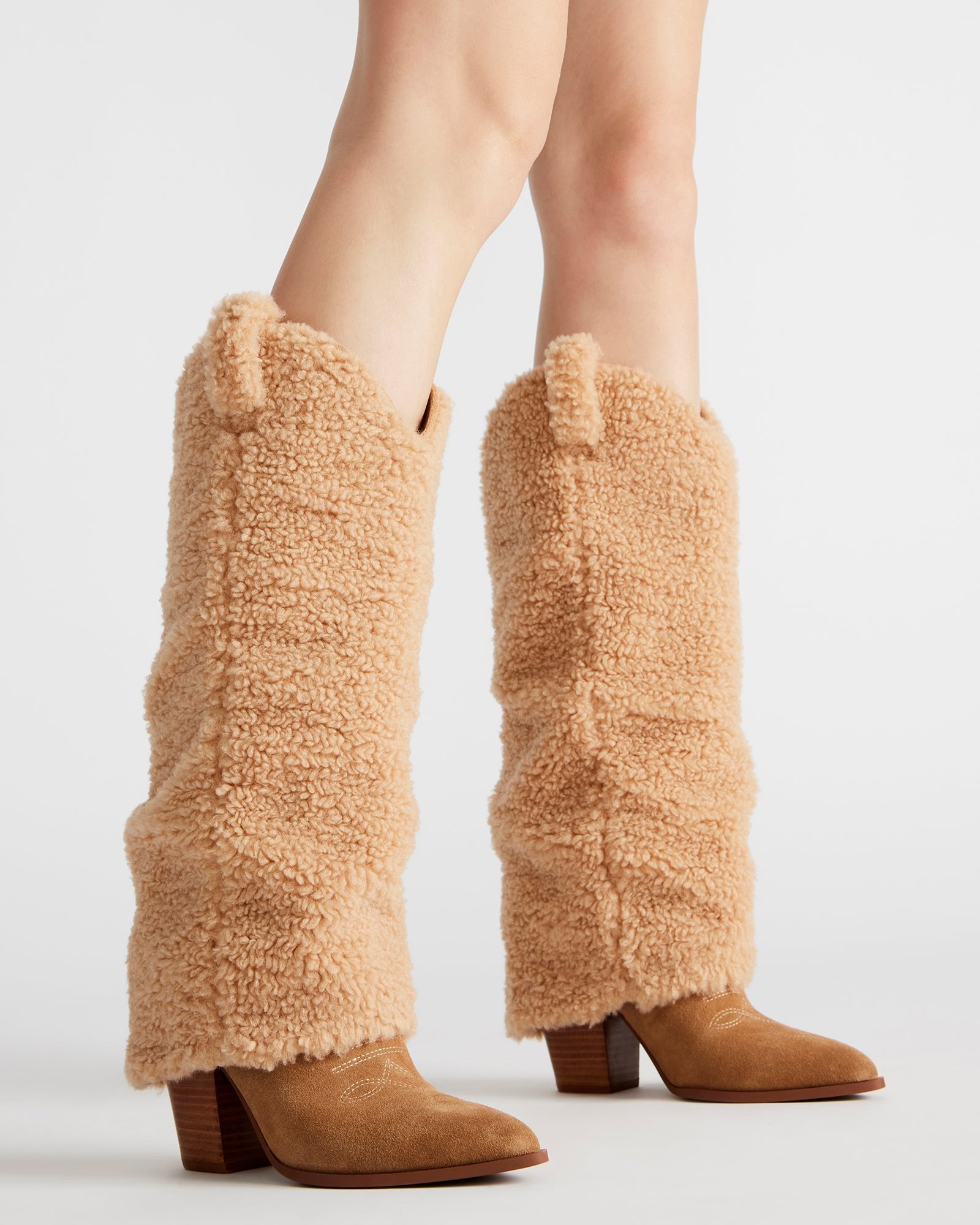Lassy Tan Multi Western Knee Boots - Fashionable & Stylish
