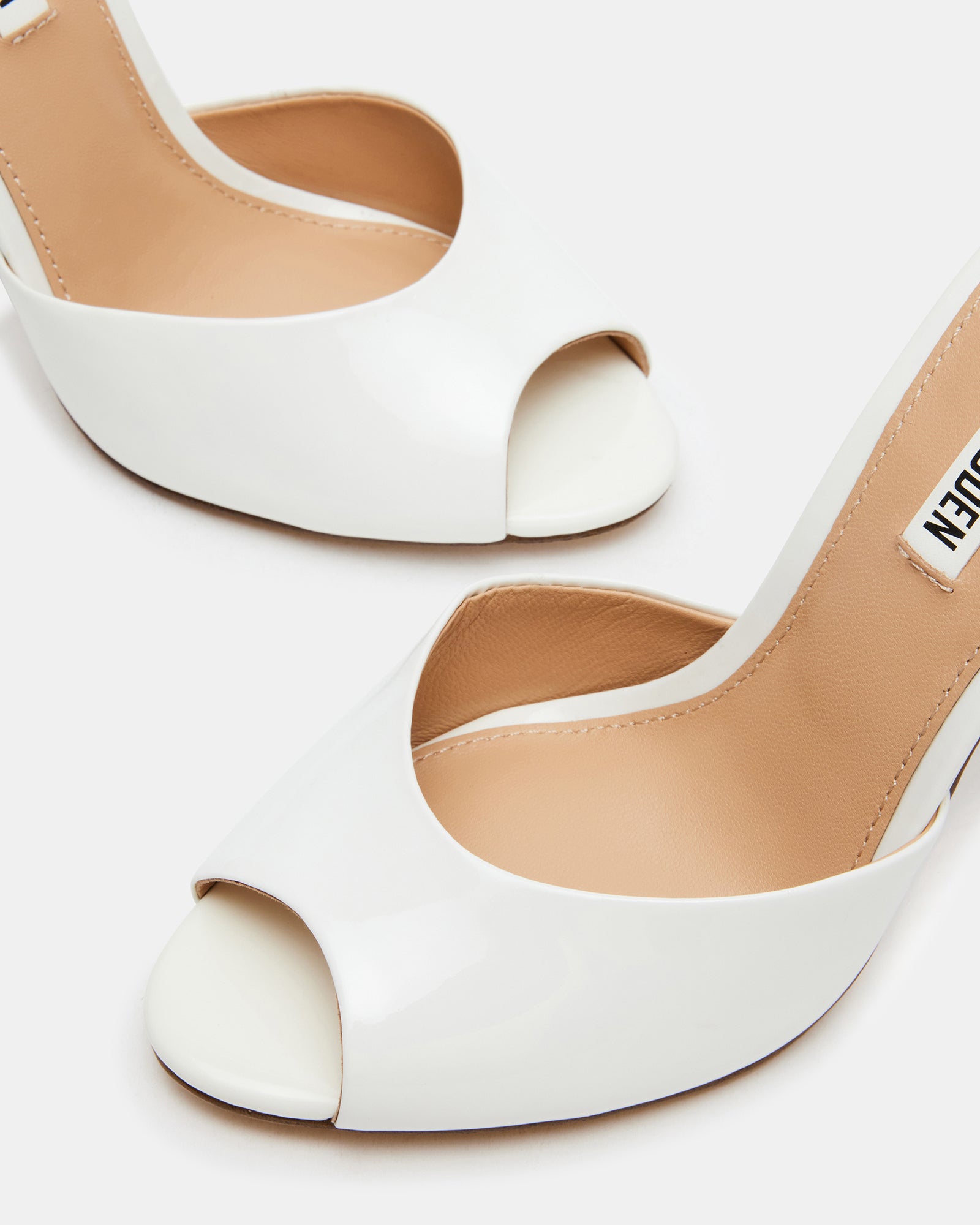 PRIYA Dreamy White Patent Sandals