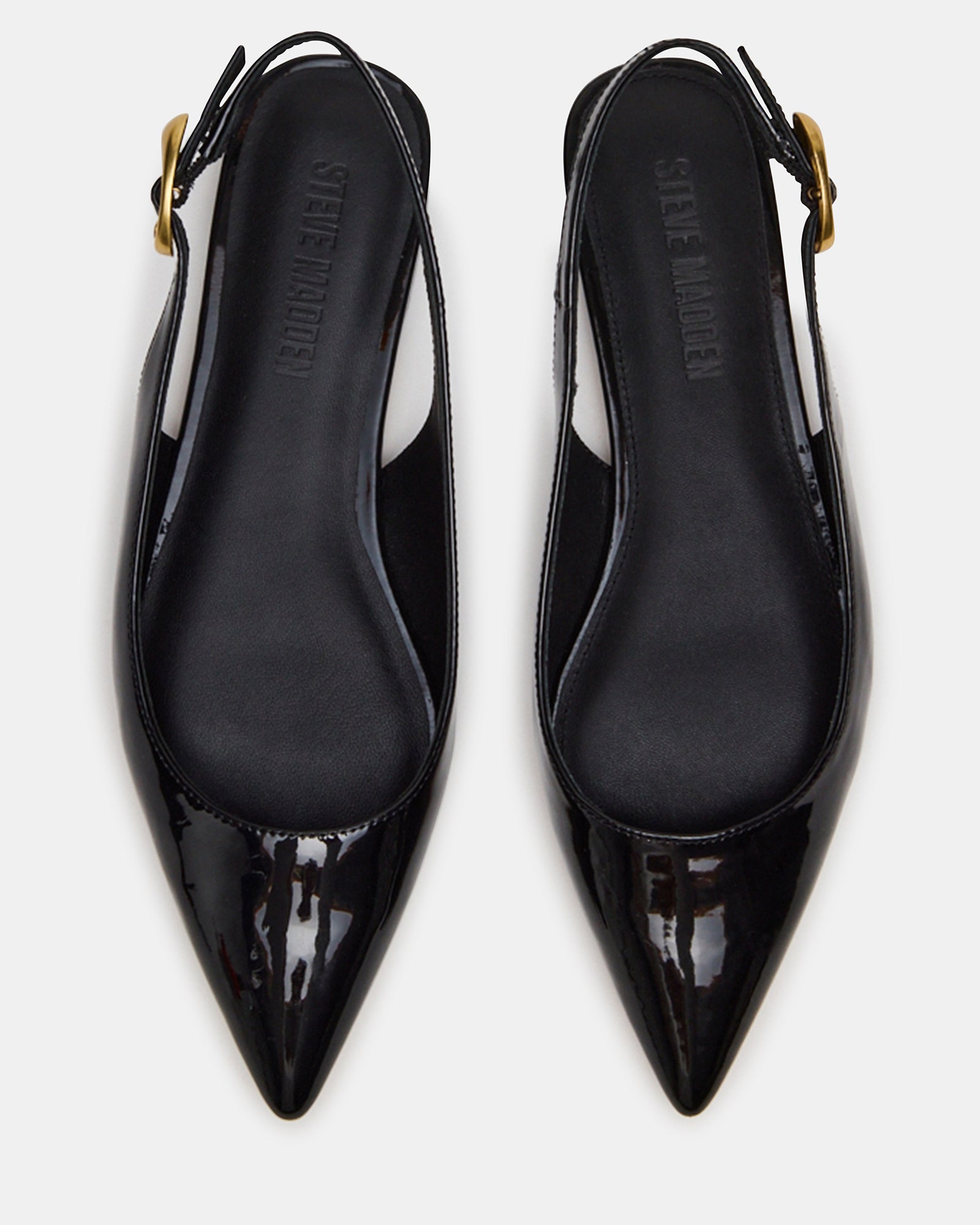 OTTIE Black Patent - Elegant Slingback Flats