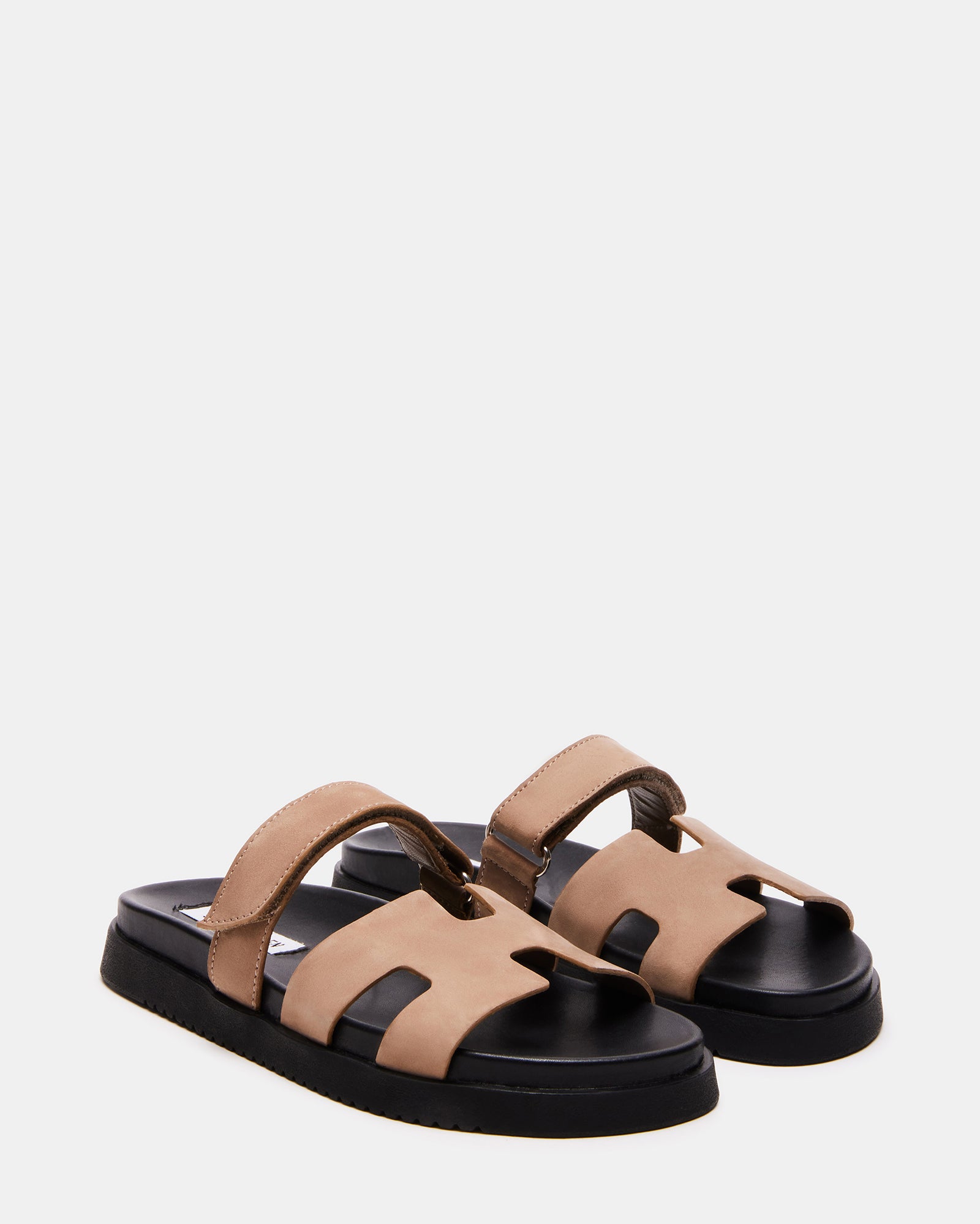 MAYVEN TAN NUBUCK - Stylish Leather Slides