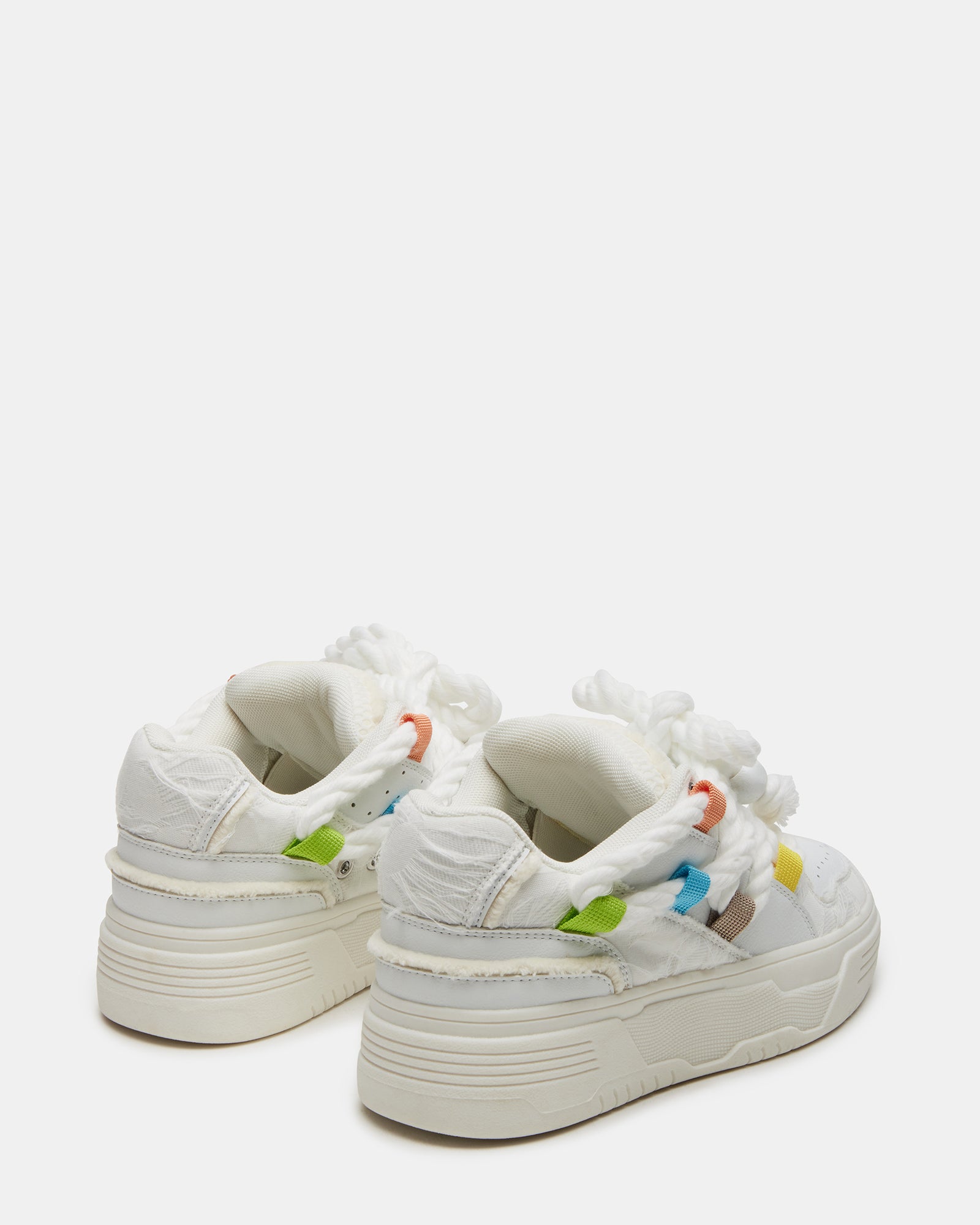 BOOMER LACE WHITE MULTI: Stylish Platform Sneakers