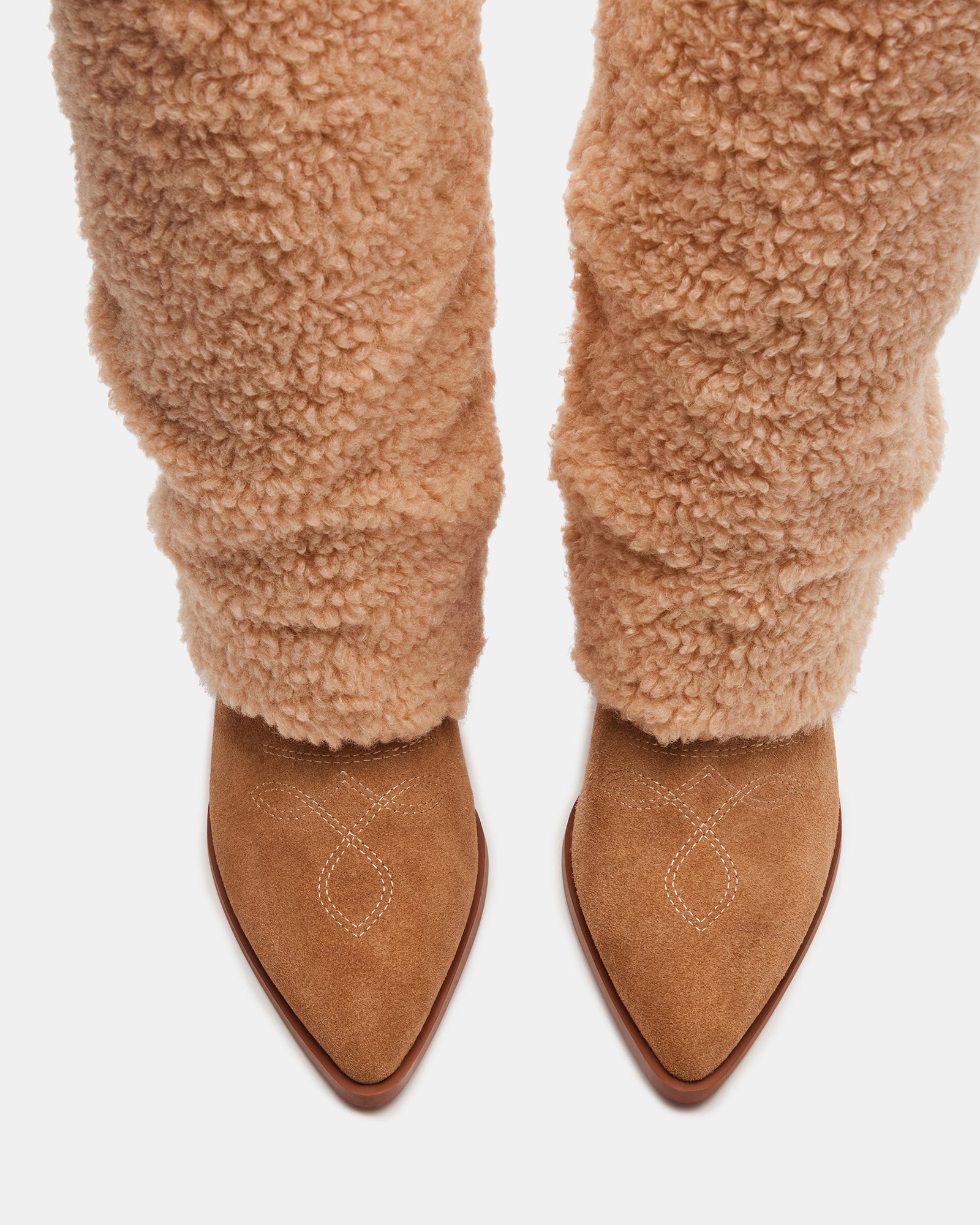 Lassy Tan Multi Western Knee Boots - Fashionable & Stylish