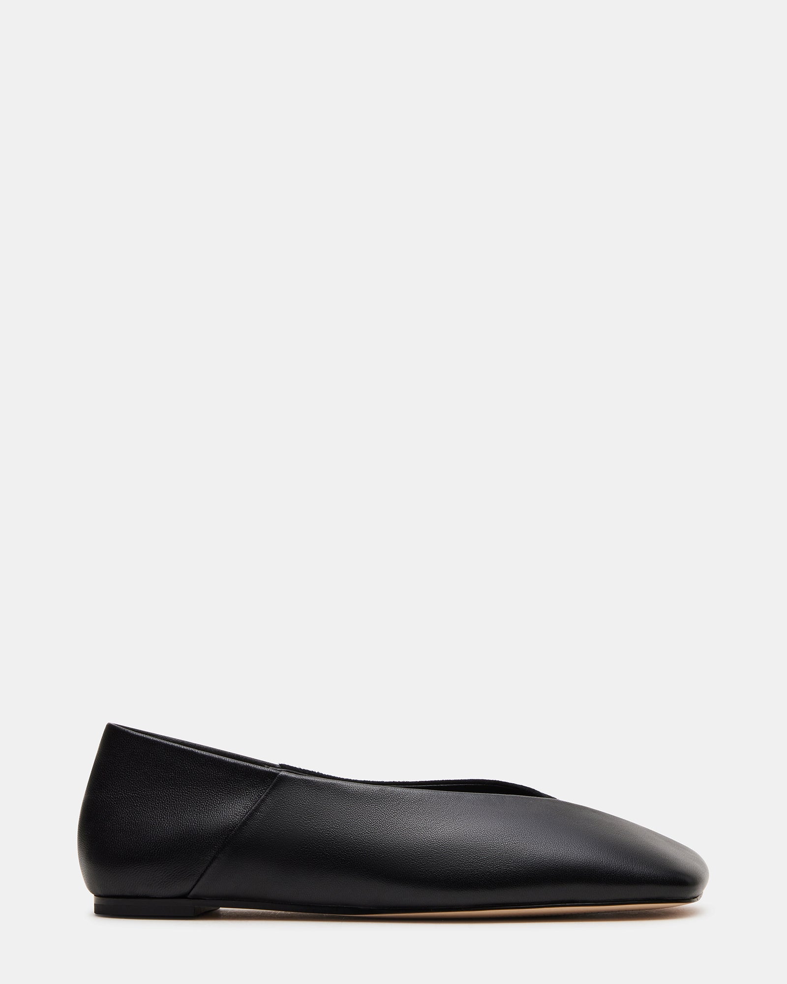 Stunning Jagged Black Leather Flats