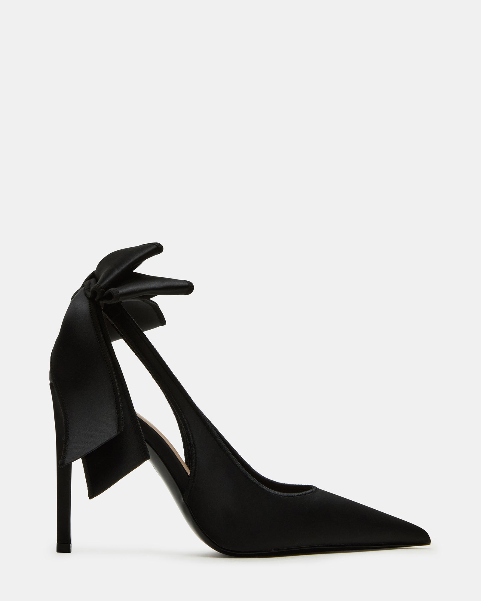 Gorgeous Black Satin Teacup Heels