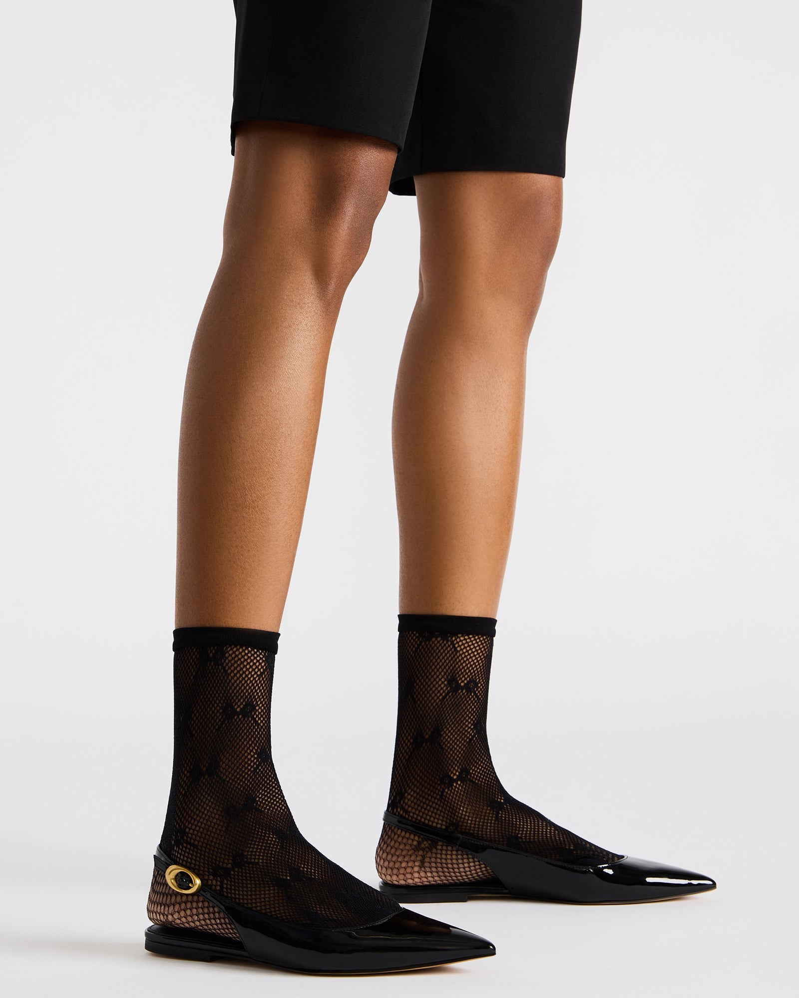 OTTIE Black Patent - Elegant Slingback Flats