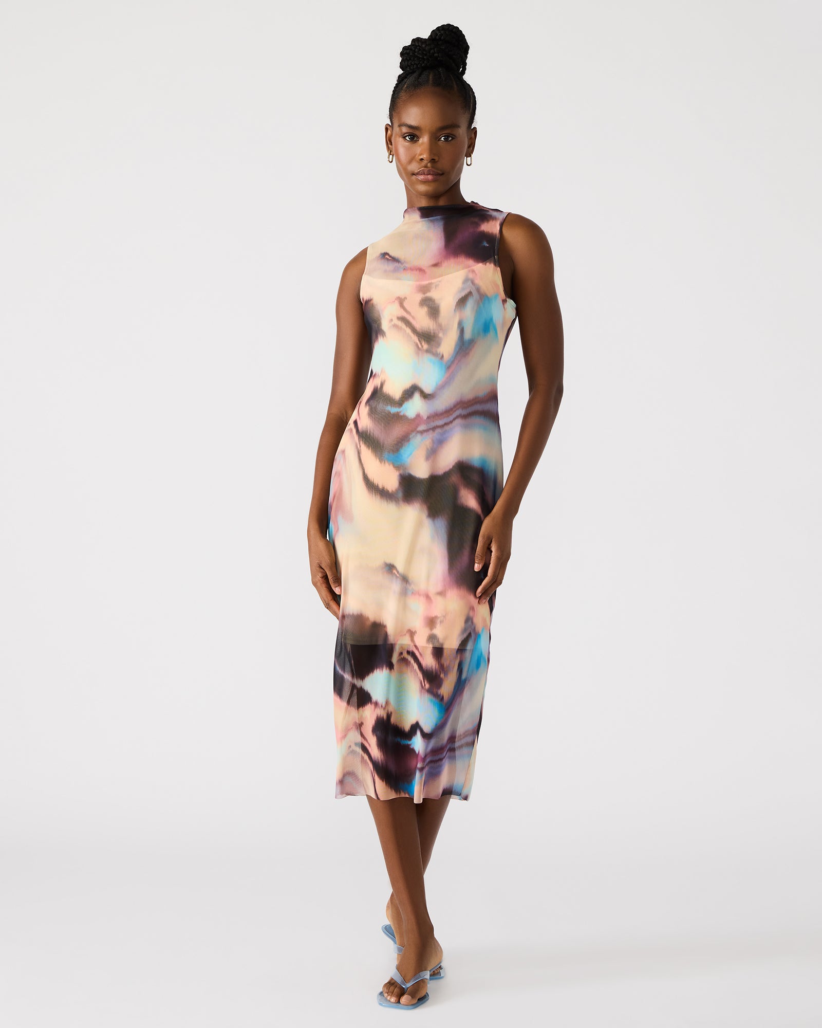 Stunning SIDRA Multi Tie-Dye Midi Dress