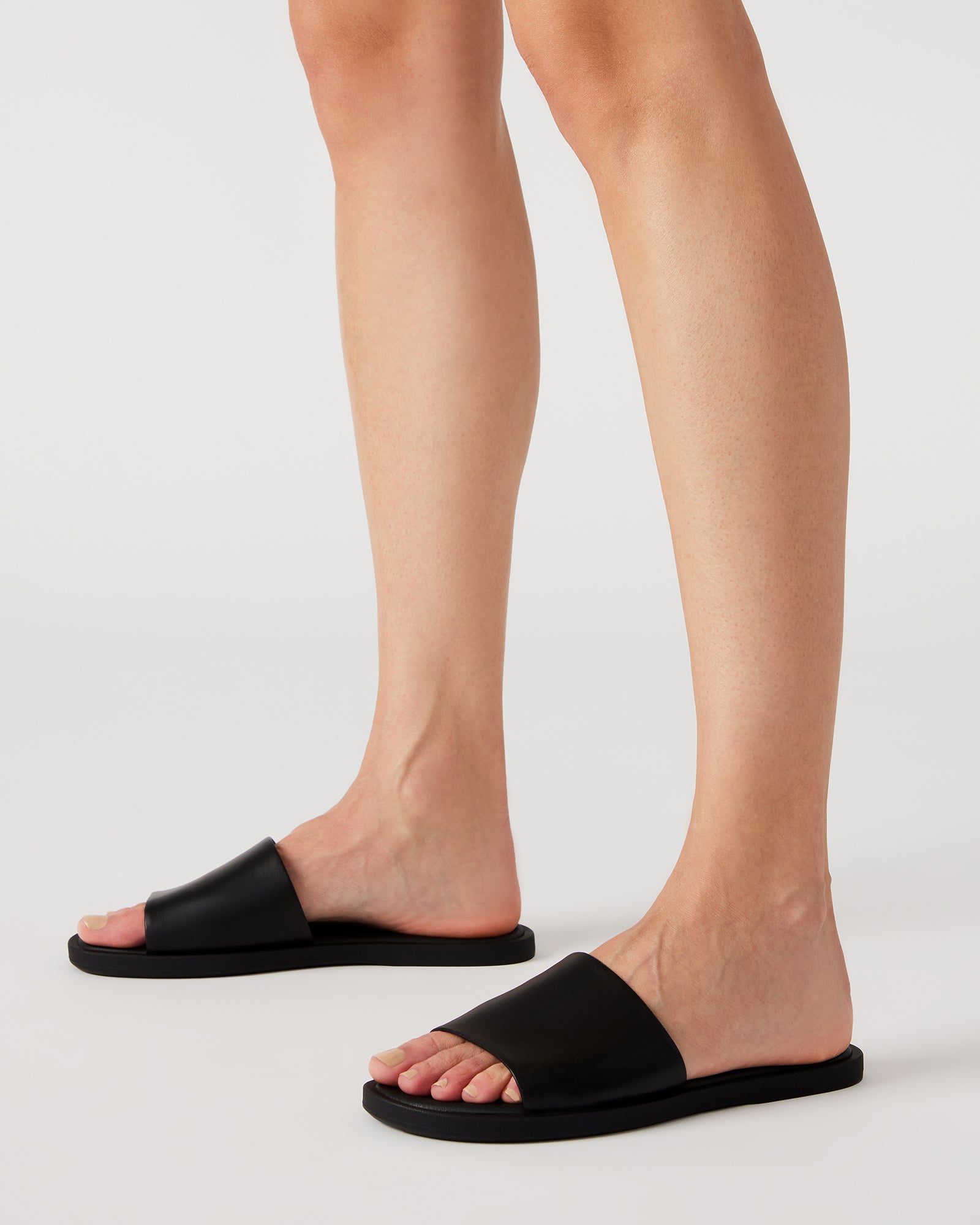 KAYA SM Rebooted Black Leather Slides - Irresistible Style!