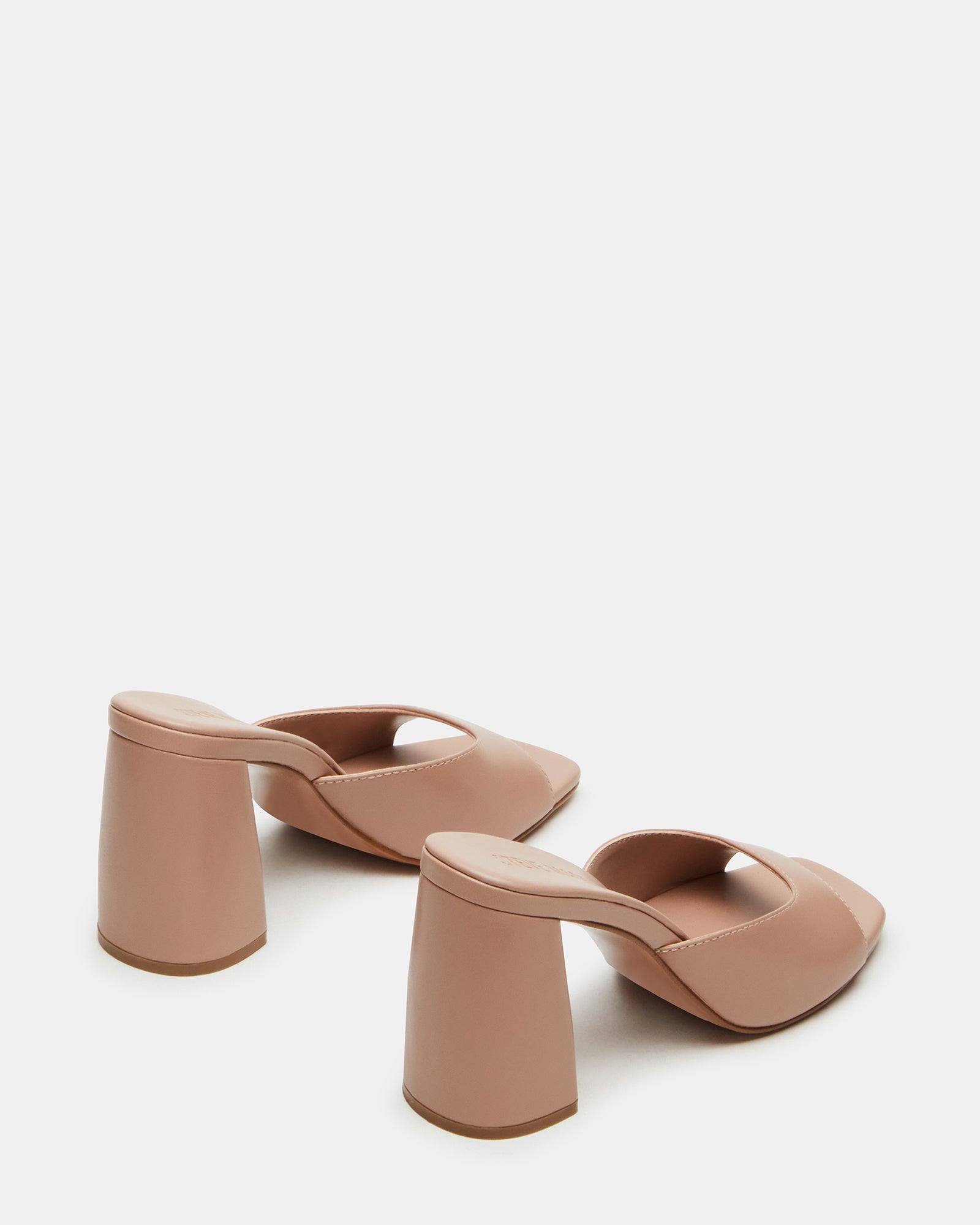 MANIA Blush Leather Mule Heels - A Fashion Sensation