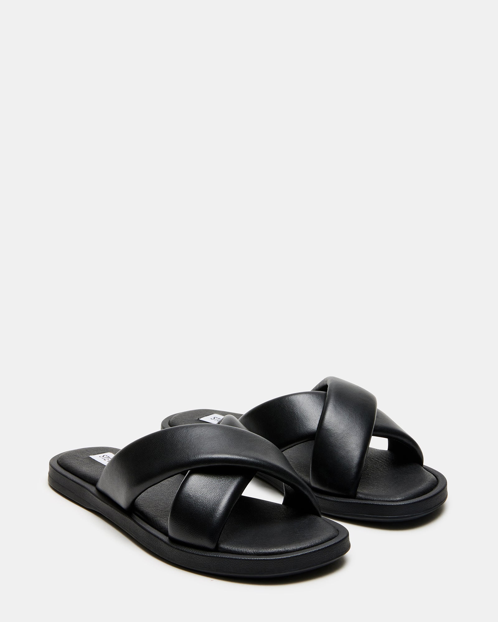 KLARKE Black Leather Slide Sandals - A Stylish Comfort Essential