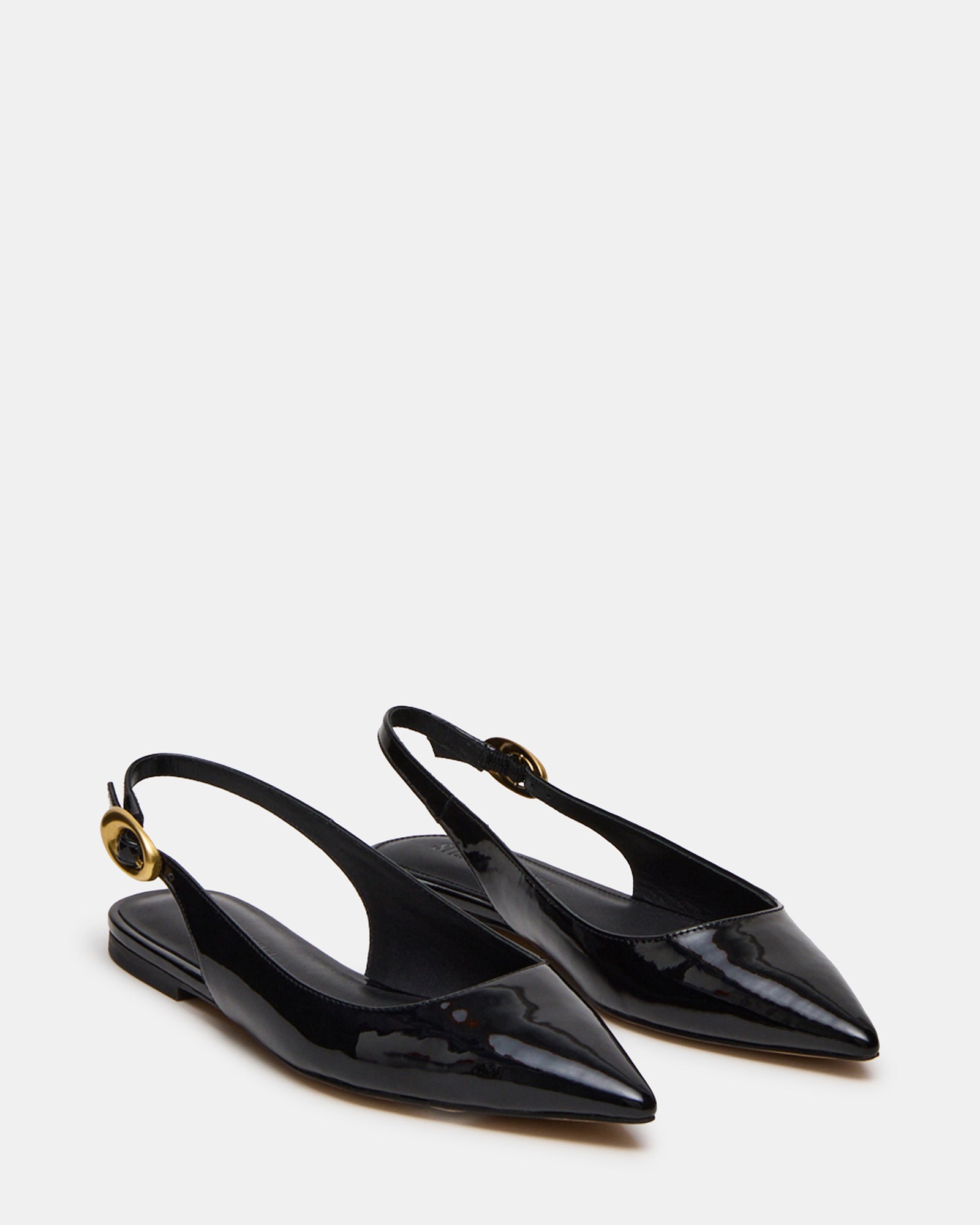 OTTIE Black Patent - Elegant Slingback Flats