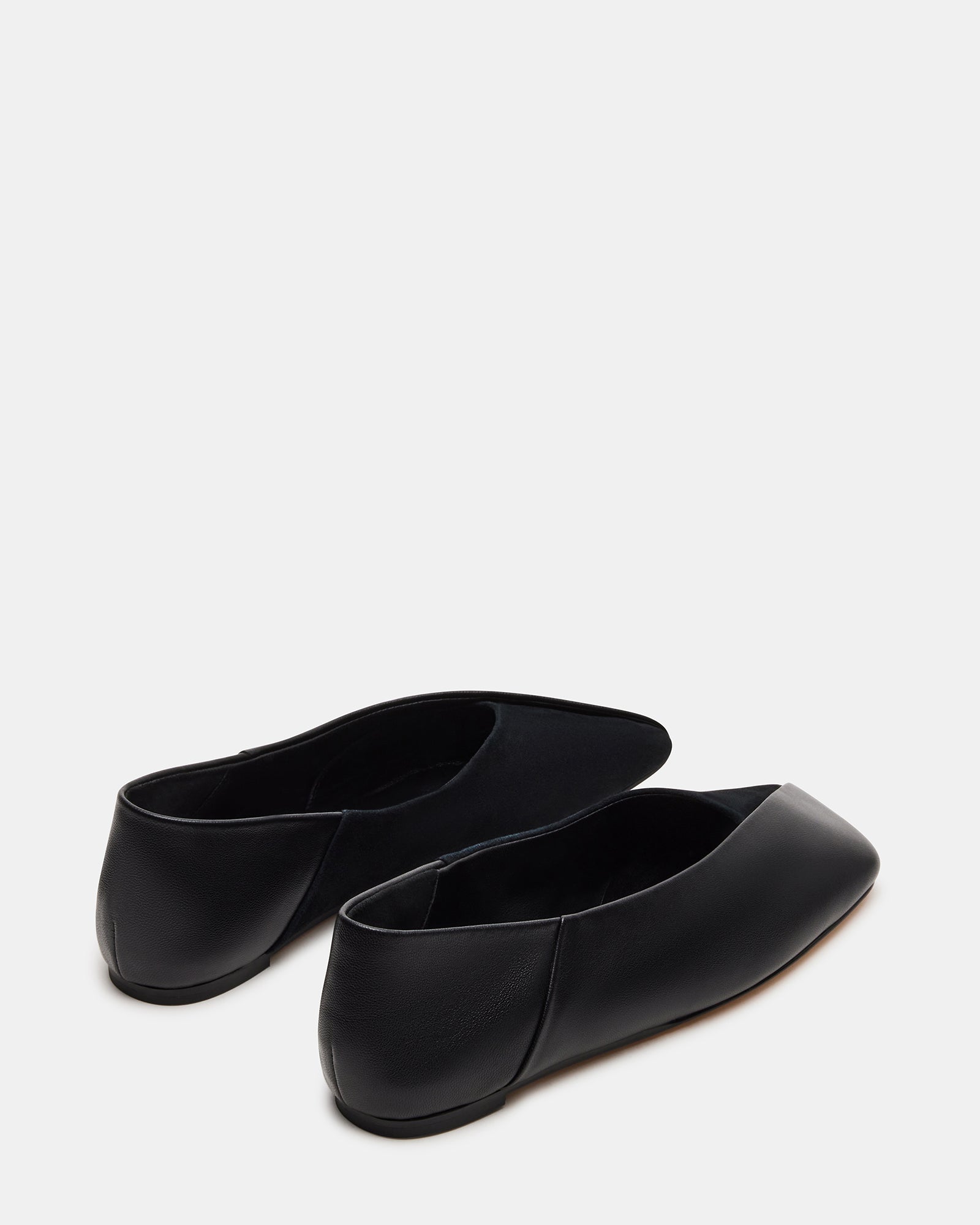 Stunning Jagged Black Leather Flats
