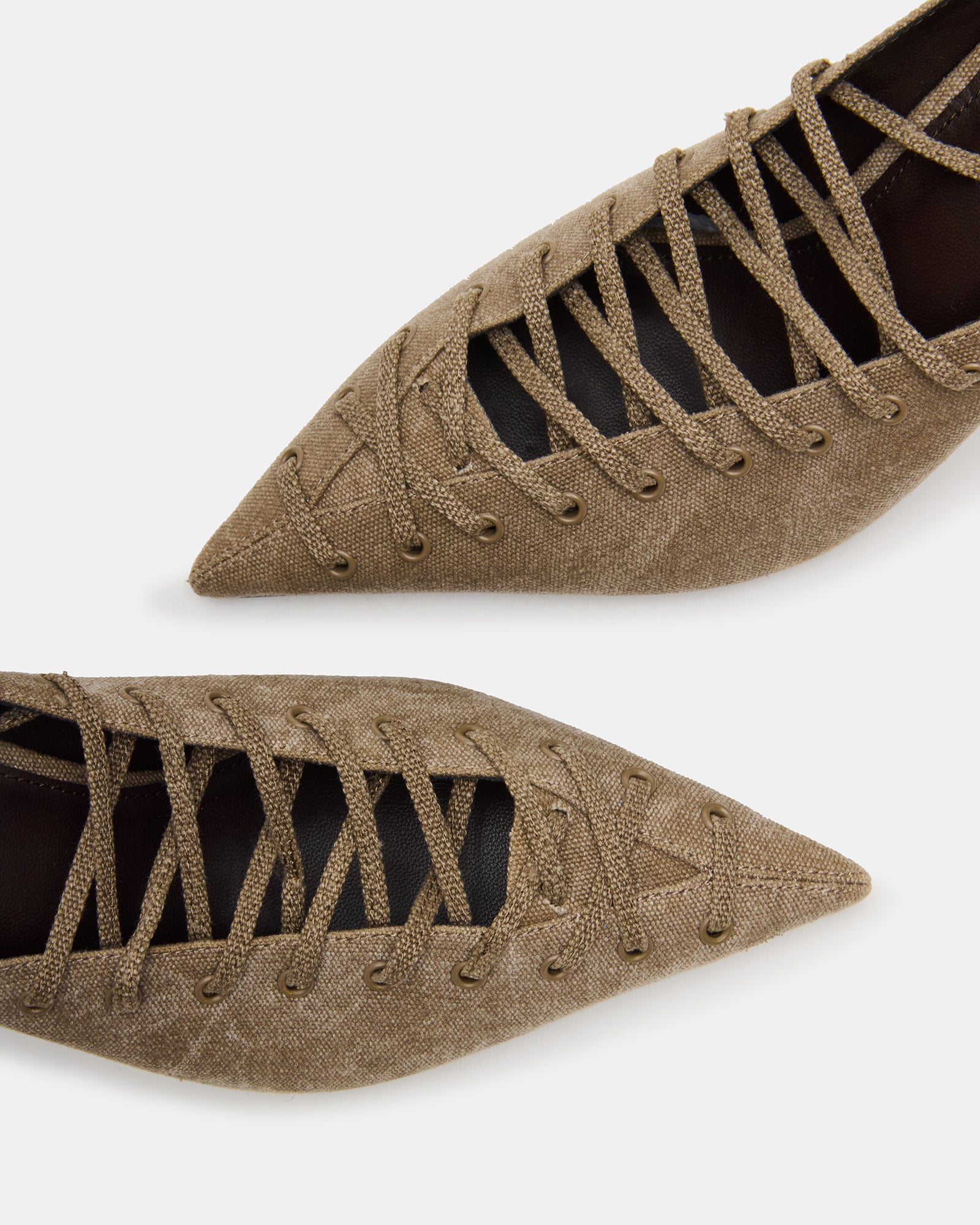 LACELLE OLIVE: Fashion-Forward Pointed-Toe Heels