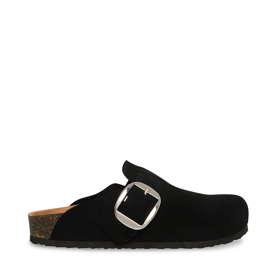 Revamped Small Social Black Suede Clogs