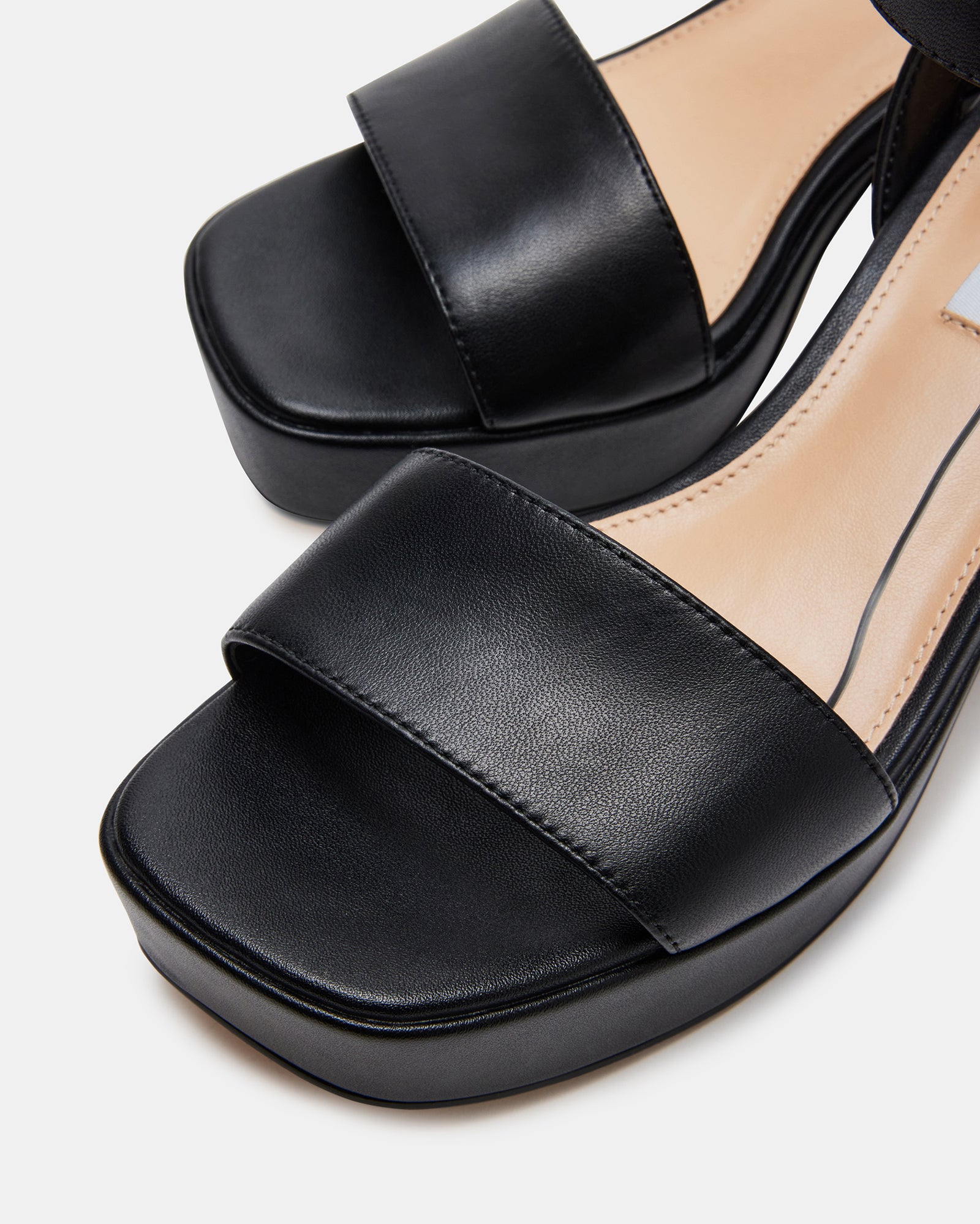 MERCERR Stylish Black Leather Heels