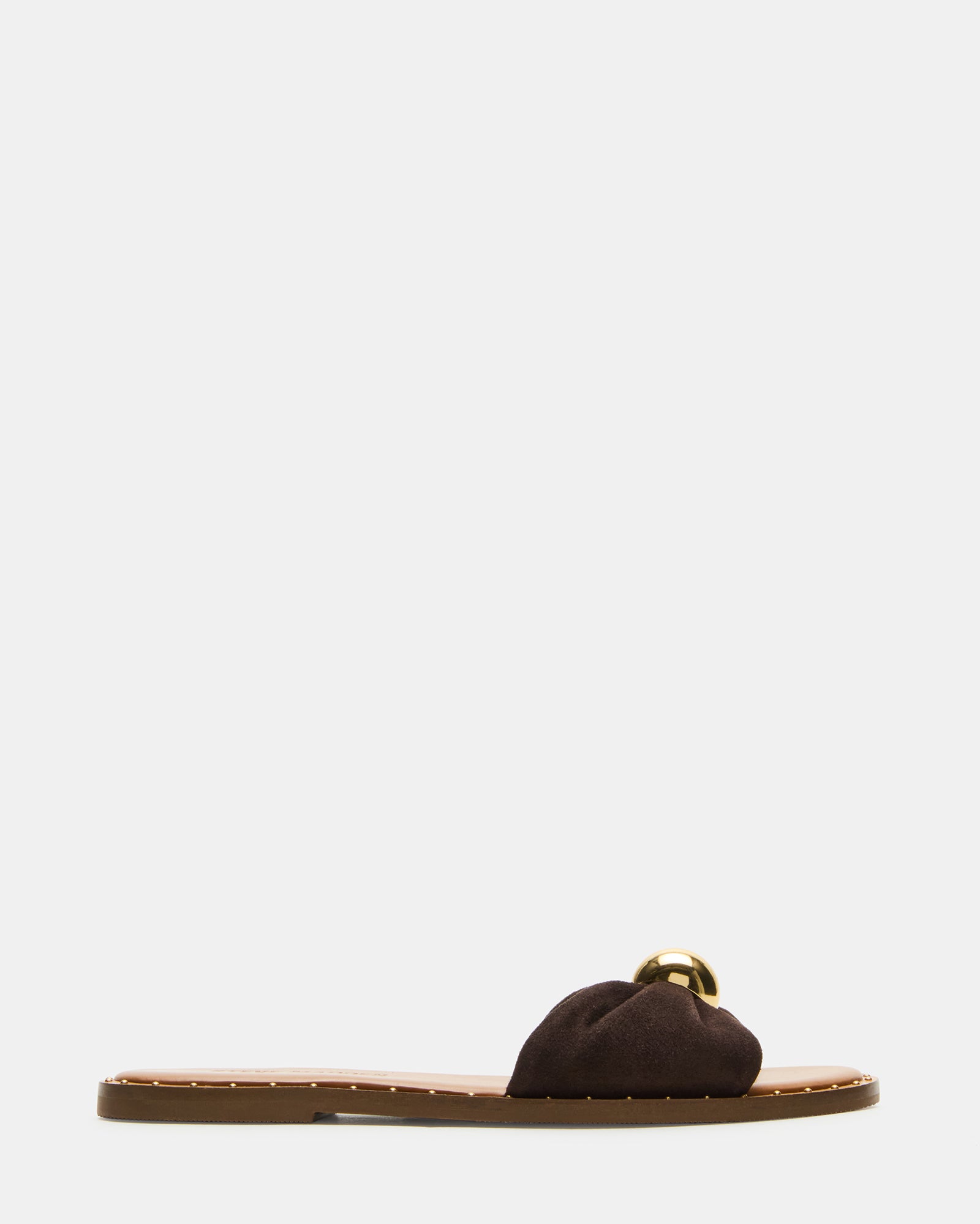 Gorgeous Dipsy Brown Suede Slide Sandals