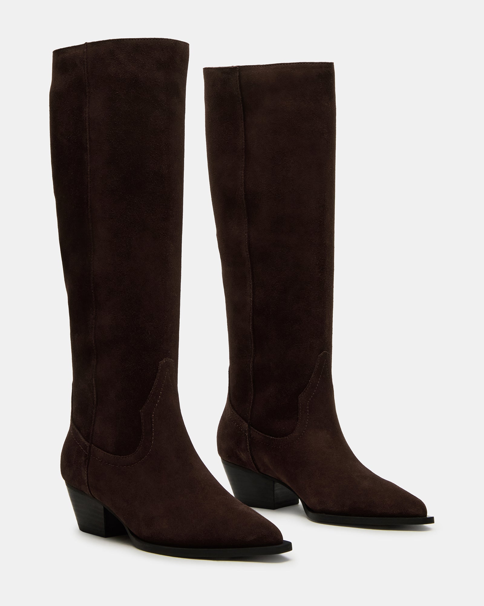 Rattle Chocolate Brown Suede Western Boots