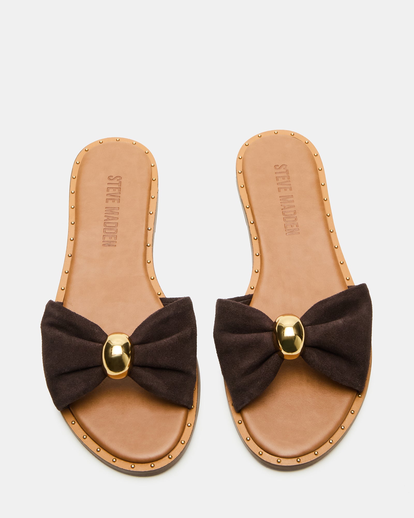 Gorgeous Dipsy Brown Suede Slide Sandals