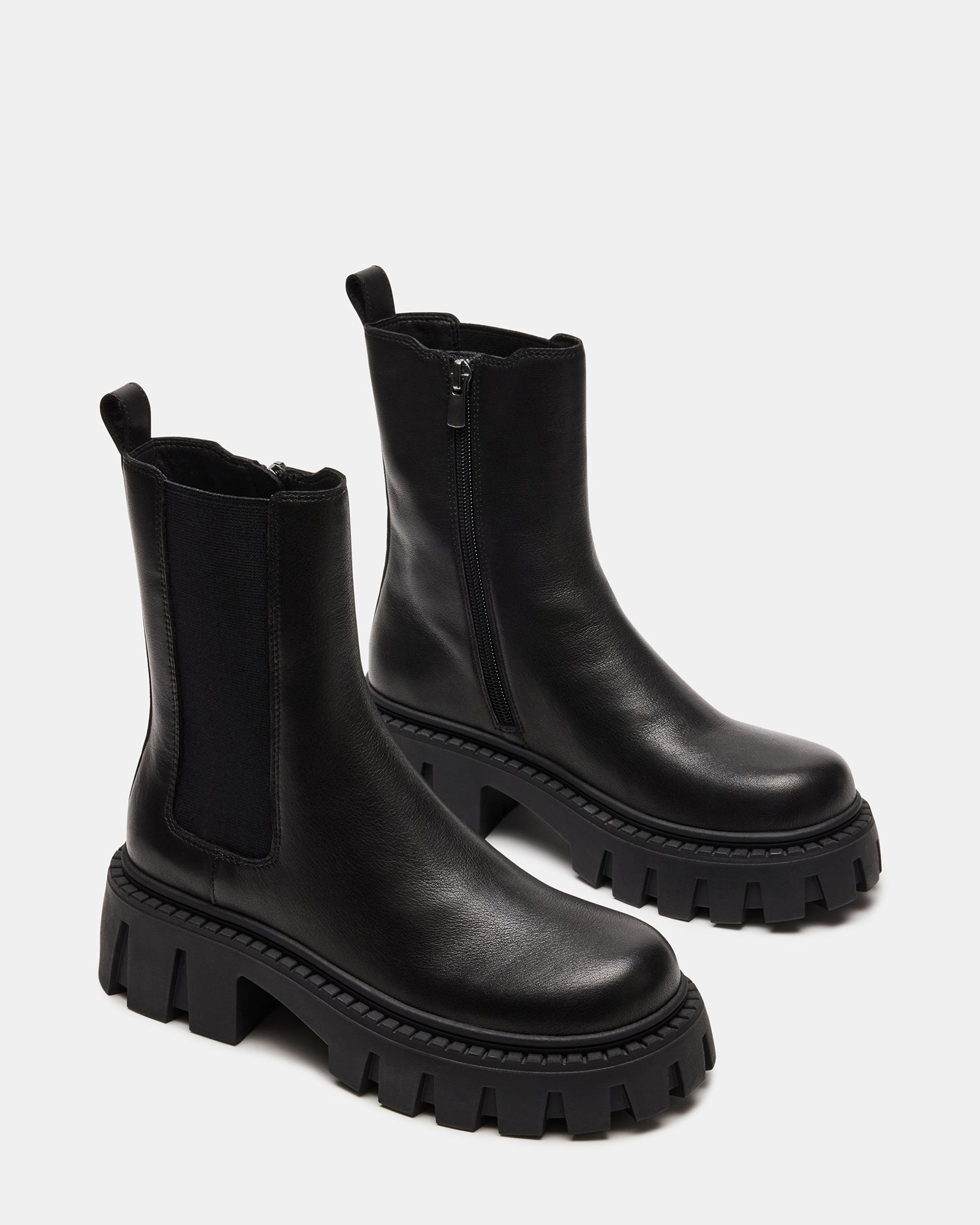 Black Leather CHARGES Chelsea Boots - Tough & Stylish