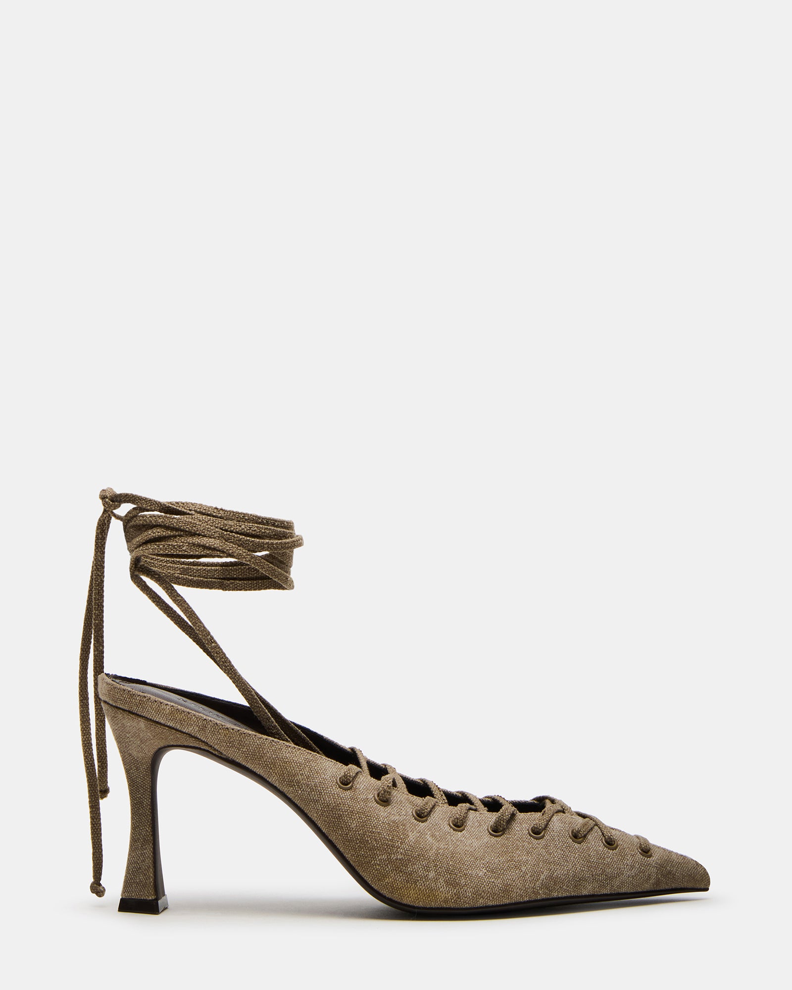 LACELLE OLIVE: Fashion-Forward Pointed-Toe Heels