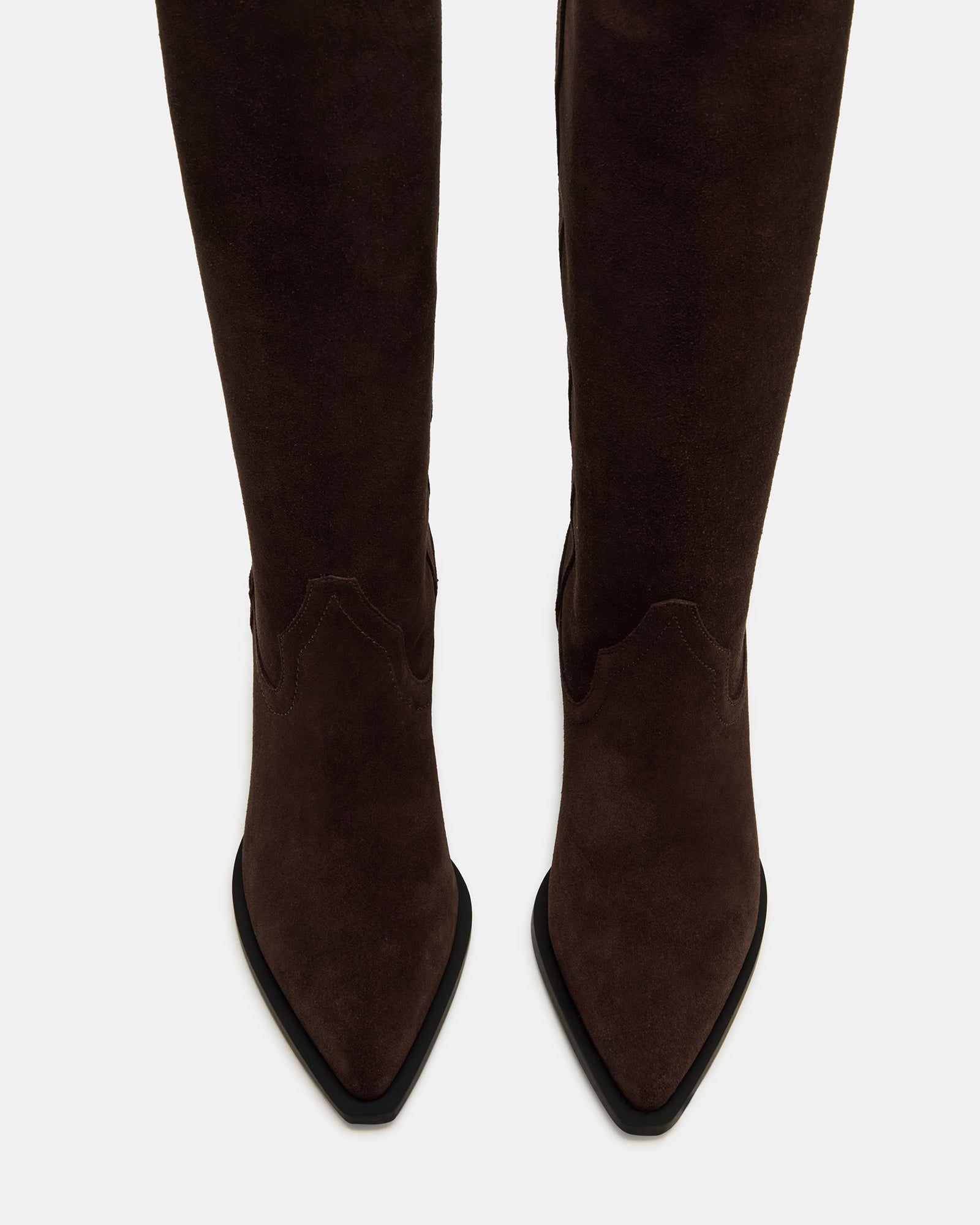 Rattle Chocolate Brown Suede Western Boots