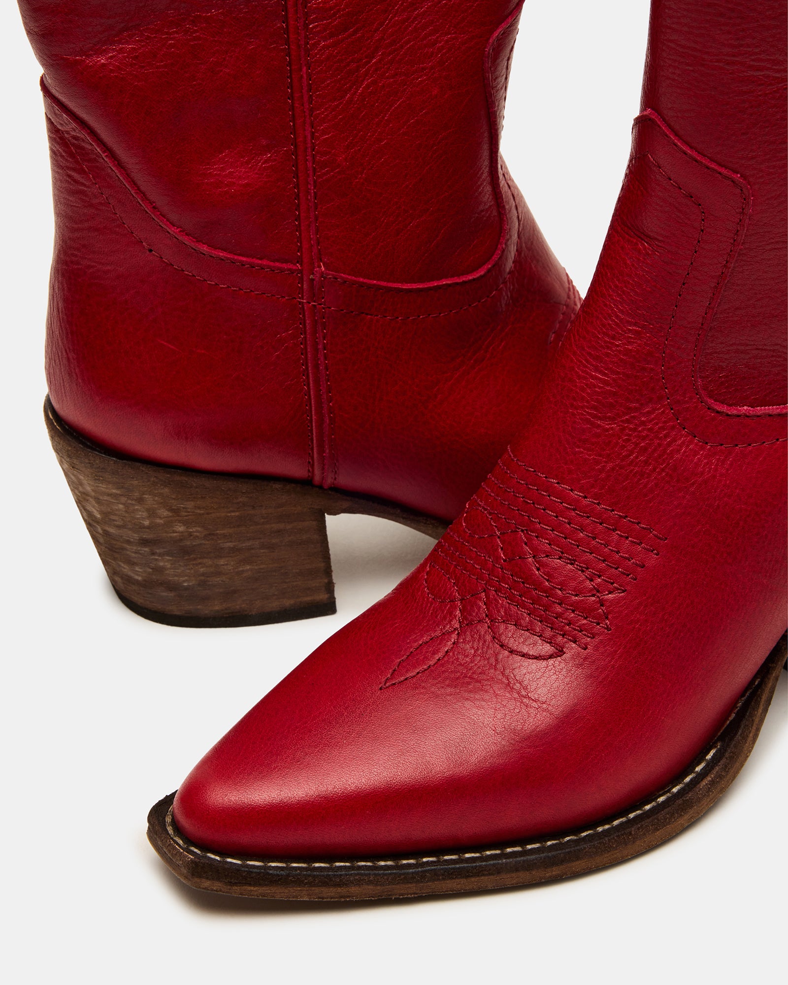 Albany Red Leather Western Boots - A Timeless Classic