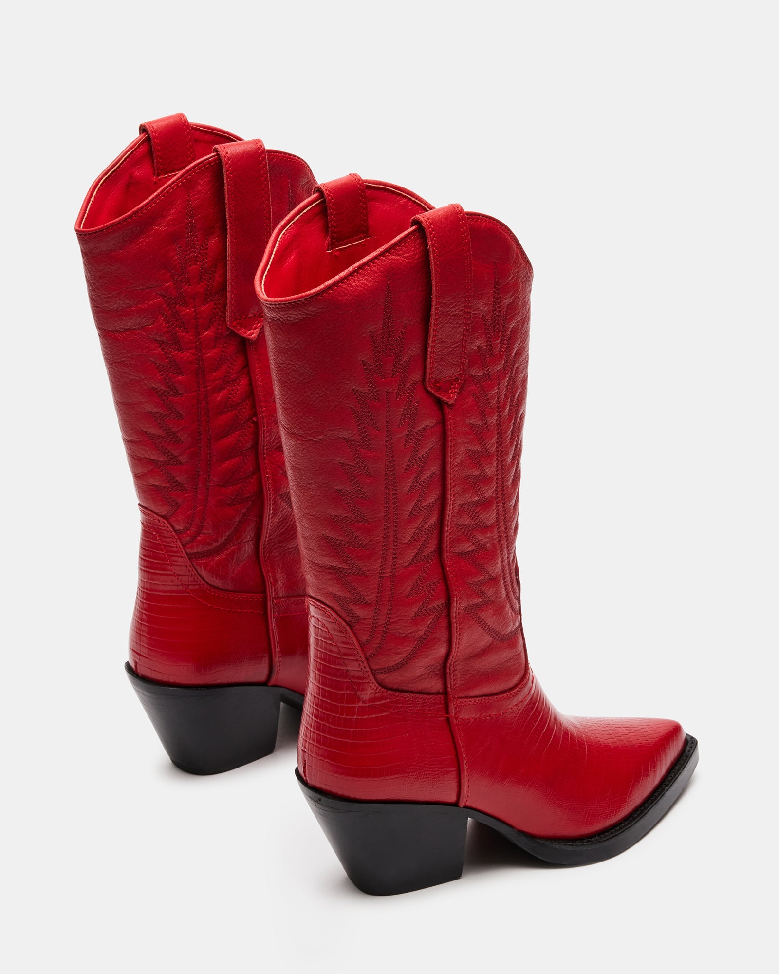 HUNTIN Red Leather - Small Rebooted: The Ultimate Cowboy Boot Revival