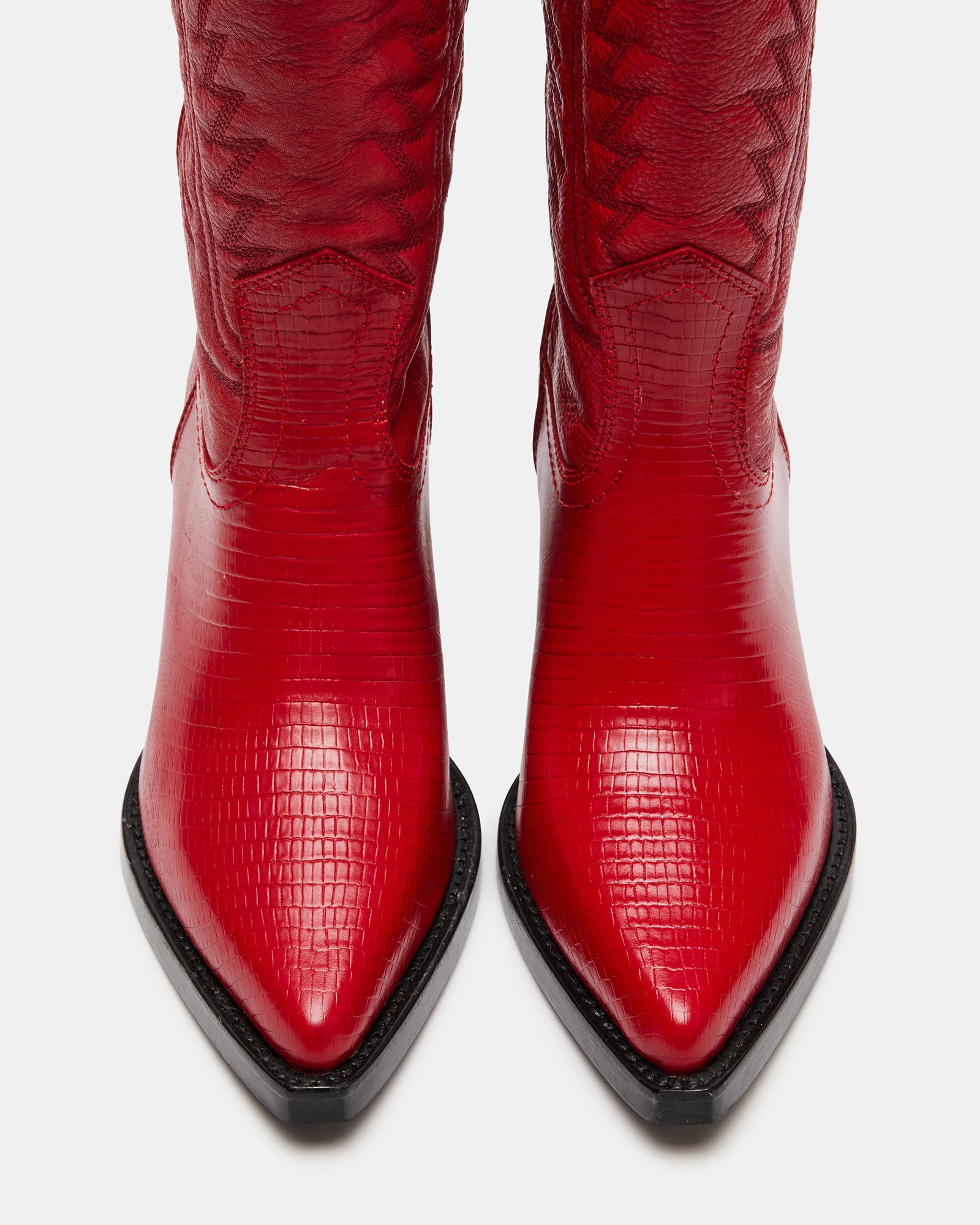 HUNTIN Red Leather - Small Rebooted: The Ultimate Cowboy Boot Revival
