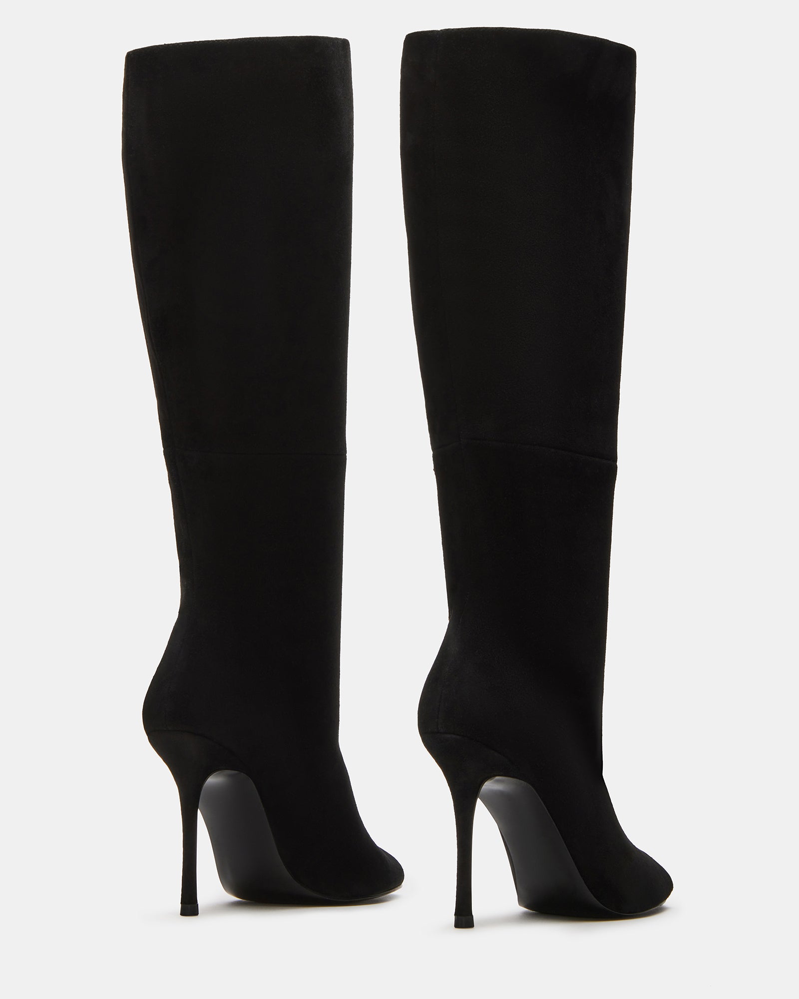 Peggie Black Suede Peep Toe Boots - Elevate Your Style